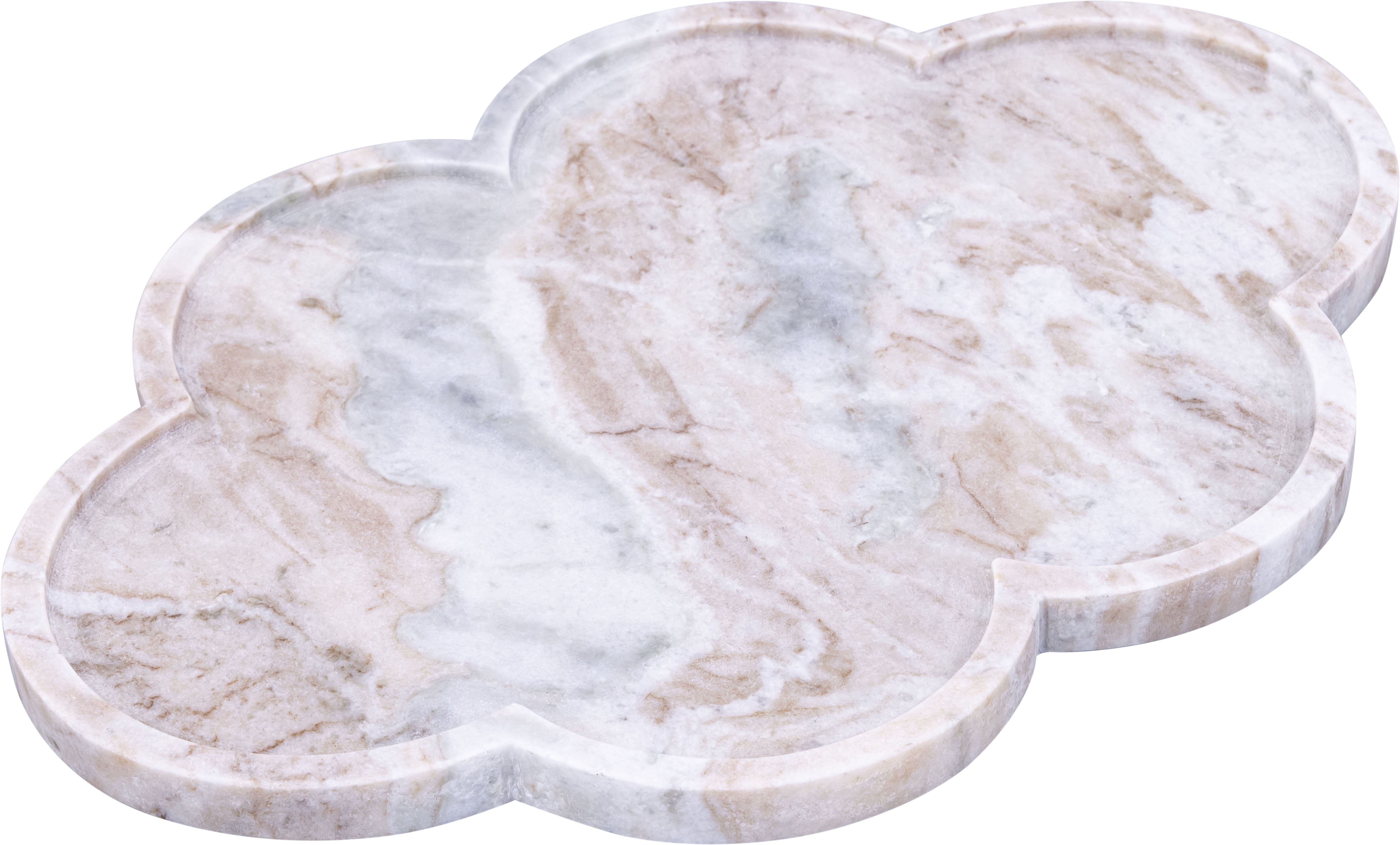 Rimini - Marble Clover Shaped Tray - Brown