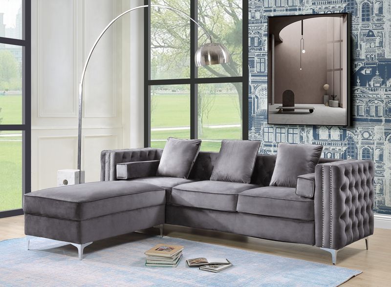 Bovasis - Ottoman - Gray Velvet, gray, view 4