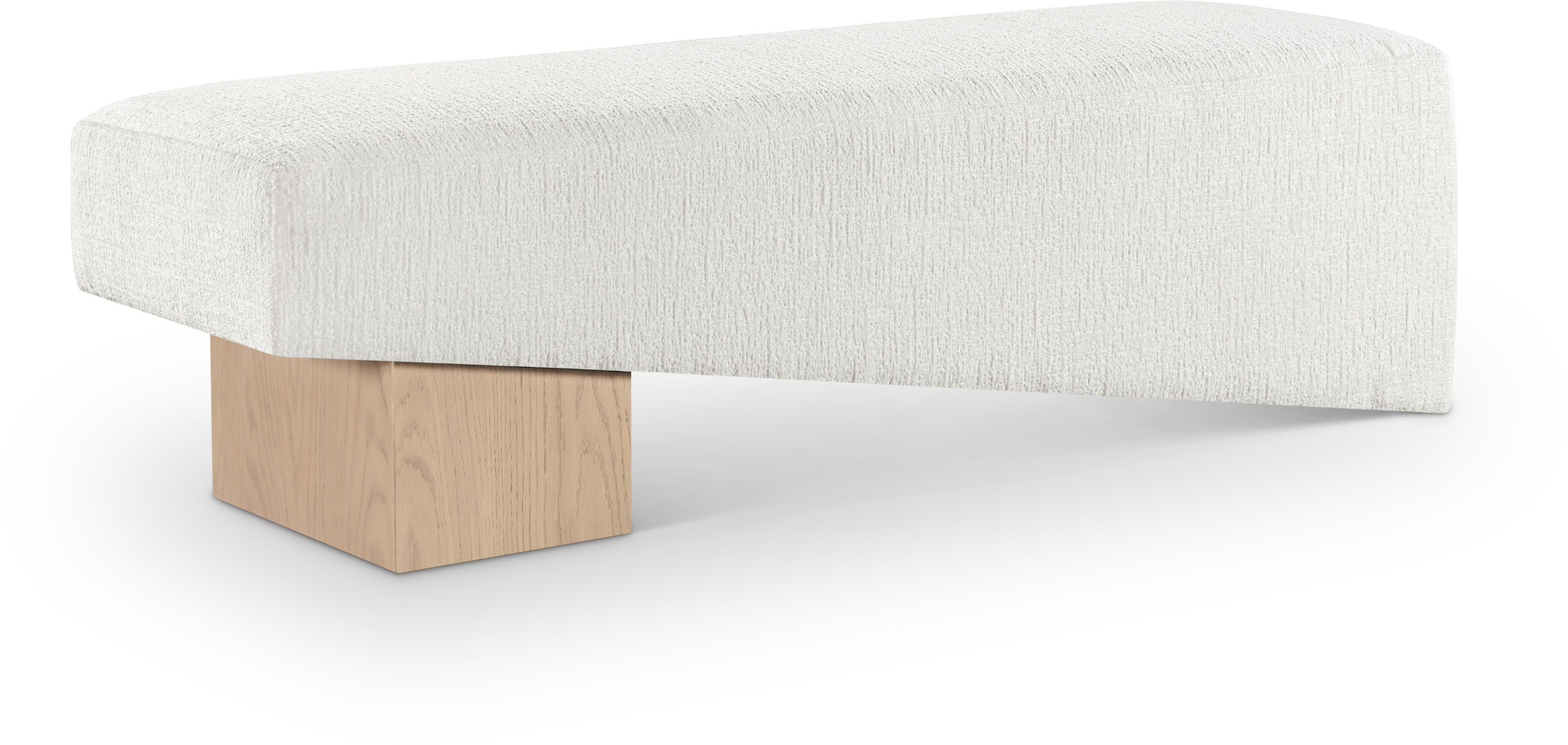 Alora - Bench With Natural Base - Cream