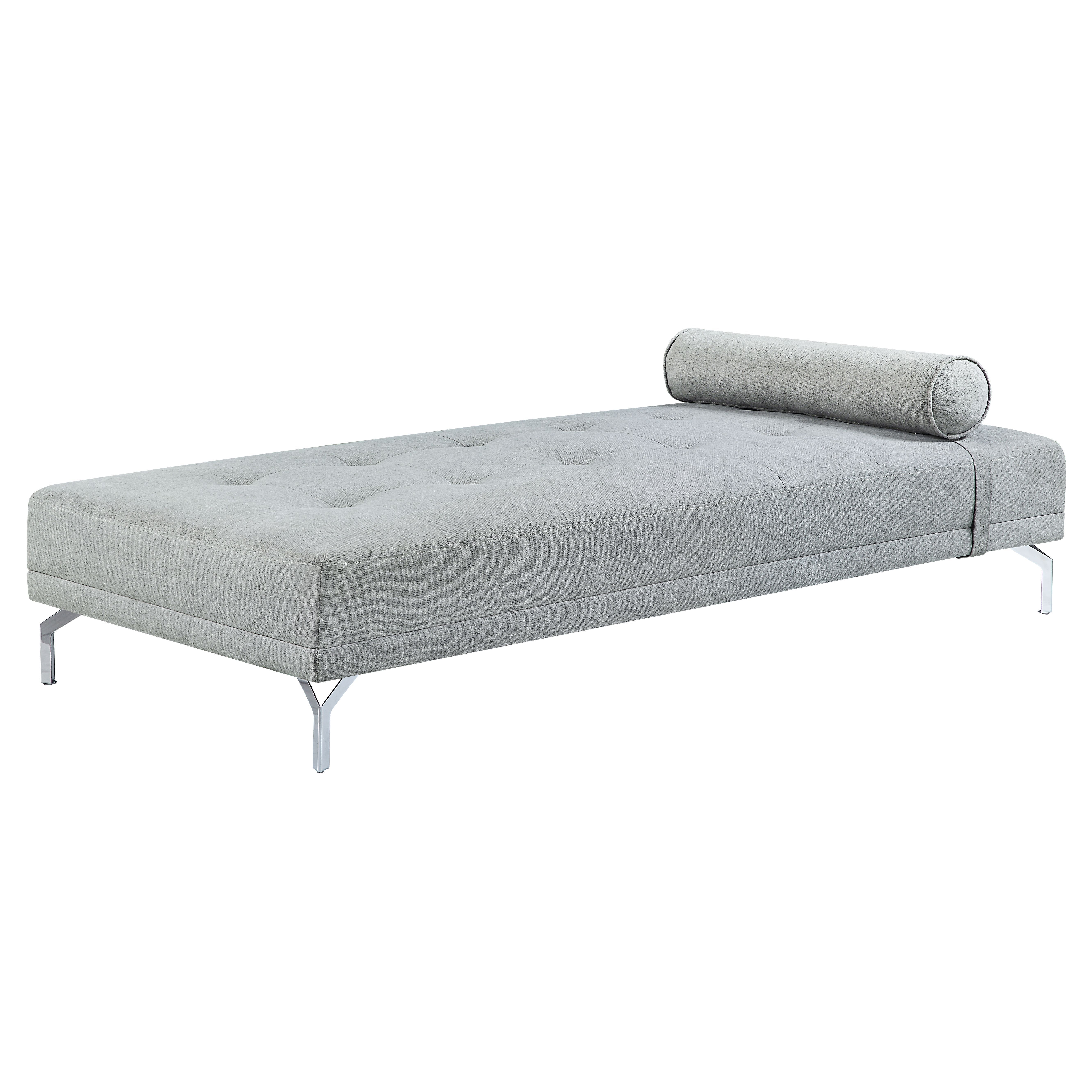 Quenti - Sofa Bed With Pillow - Gray Melange Velvet, gray, view 2