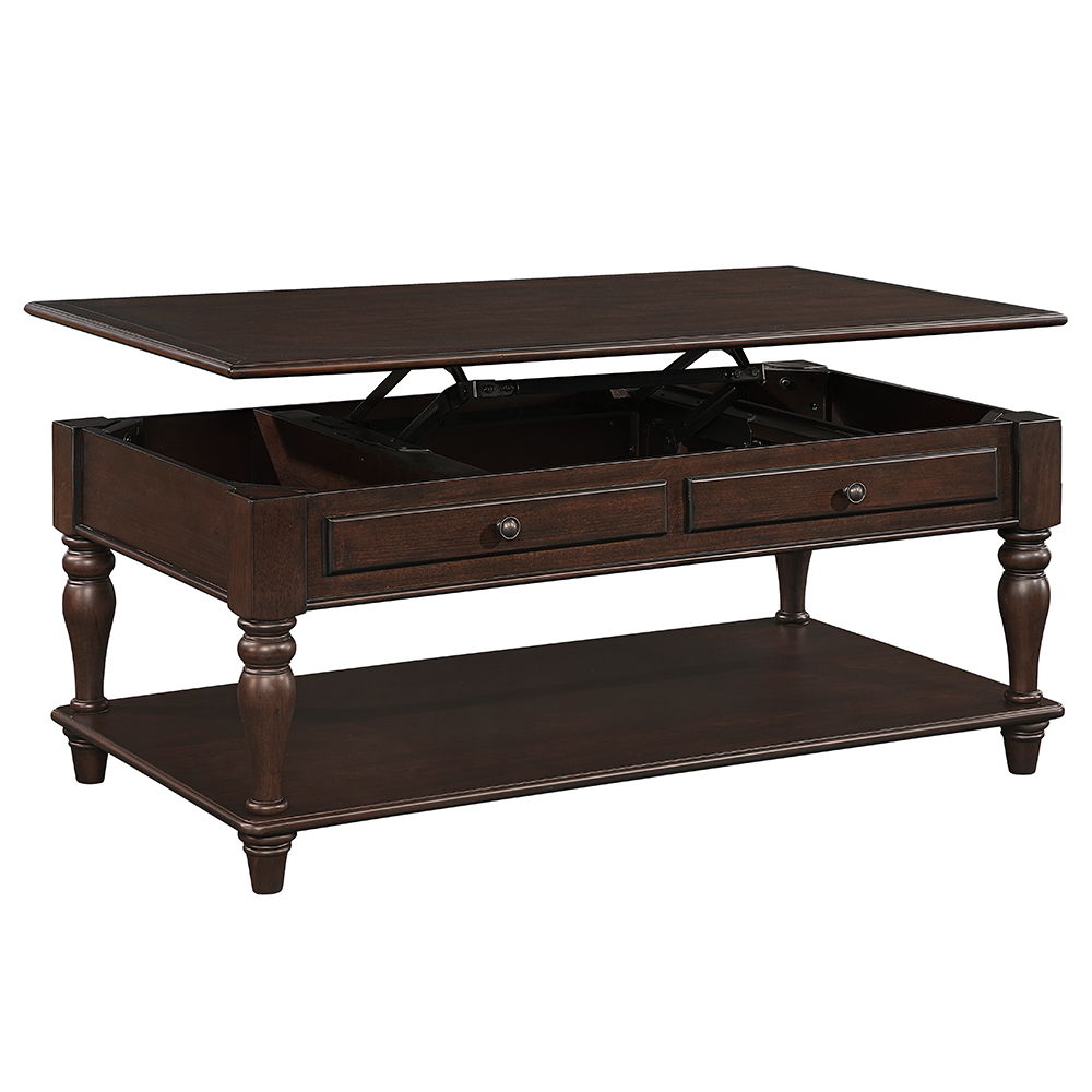 Farrel - Coffee Table With Lift Top - Walnut, dark brown, view 6
