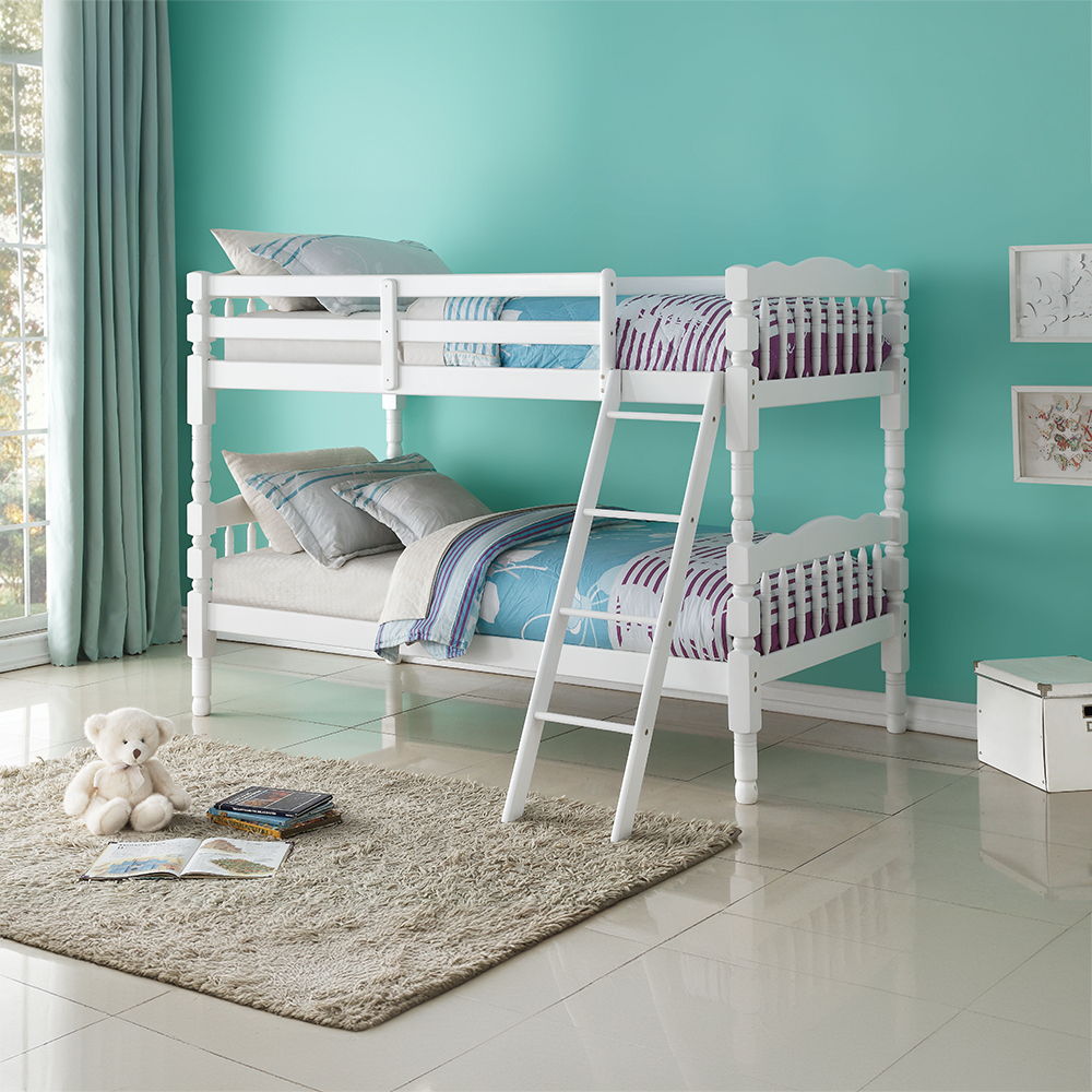 Homestead - Twin Over Twin Bunk Bed - White, white
