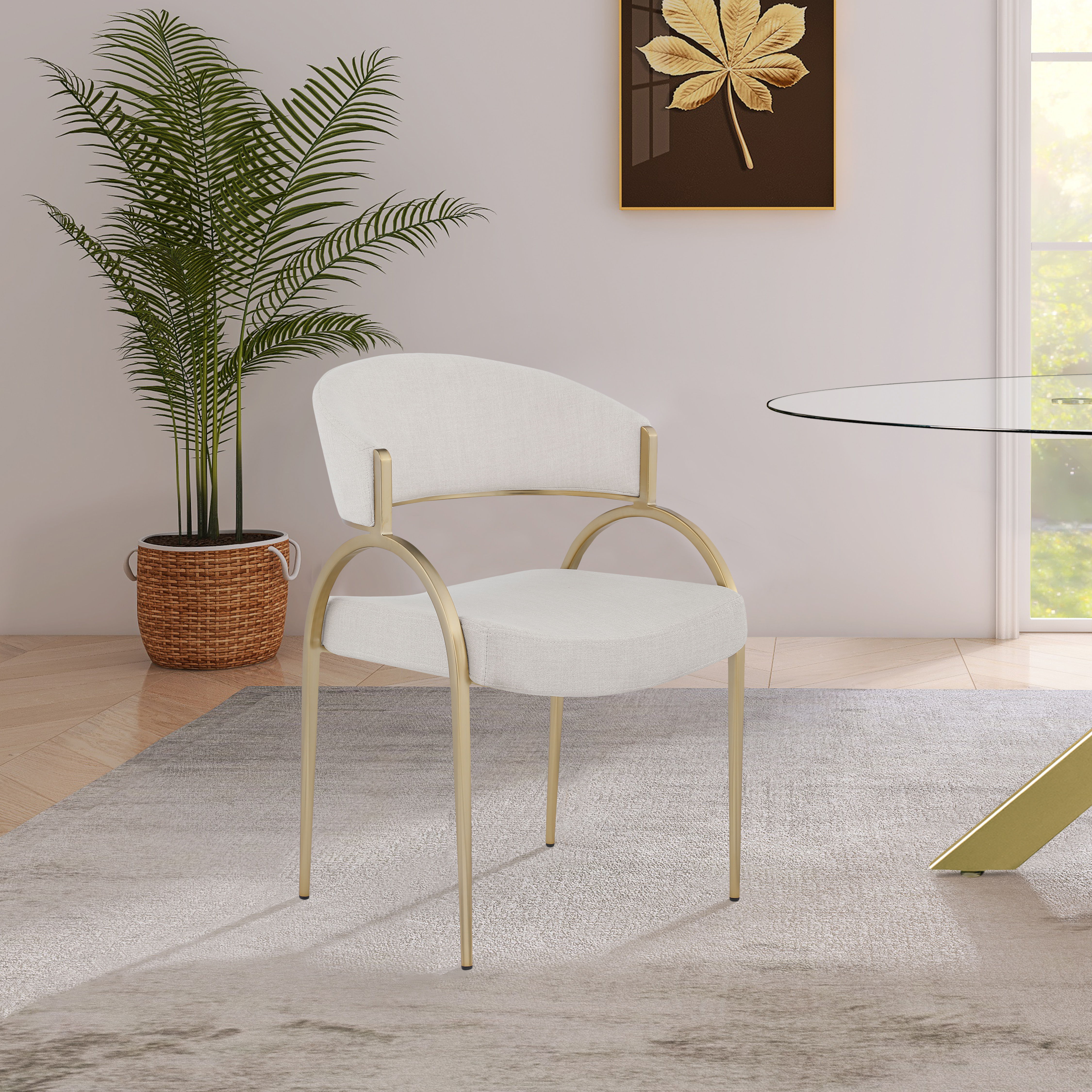 Privet - Fabric Dining Chair (Set of 2) - Beige