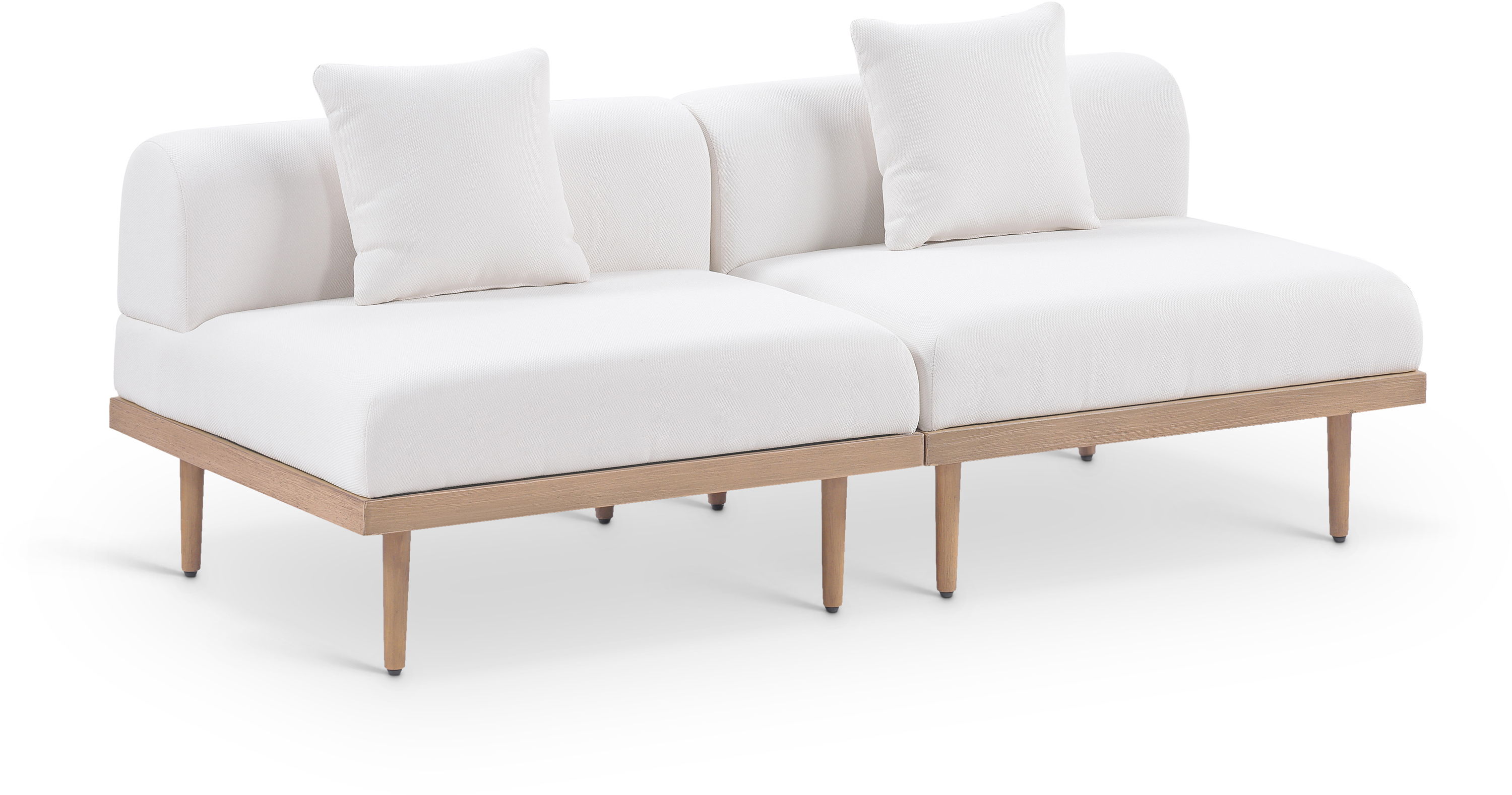 2 Pc · 71" Upholstered Outdoor Patio Modular Loveseat