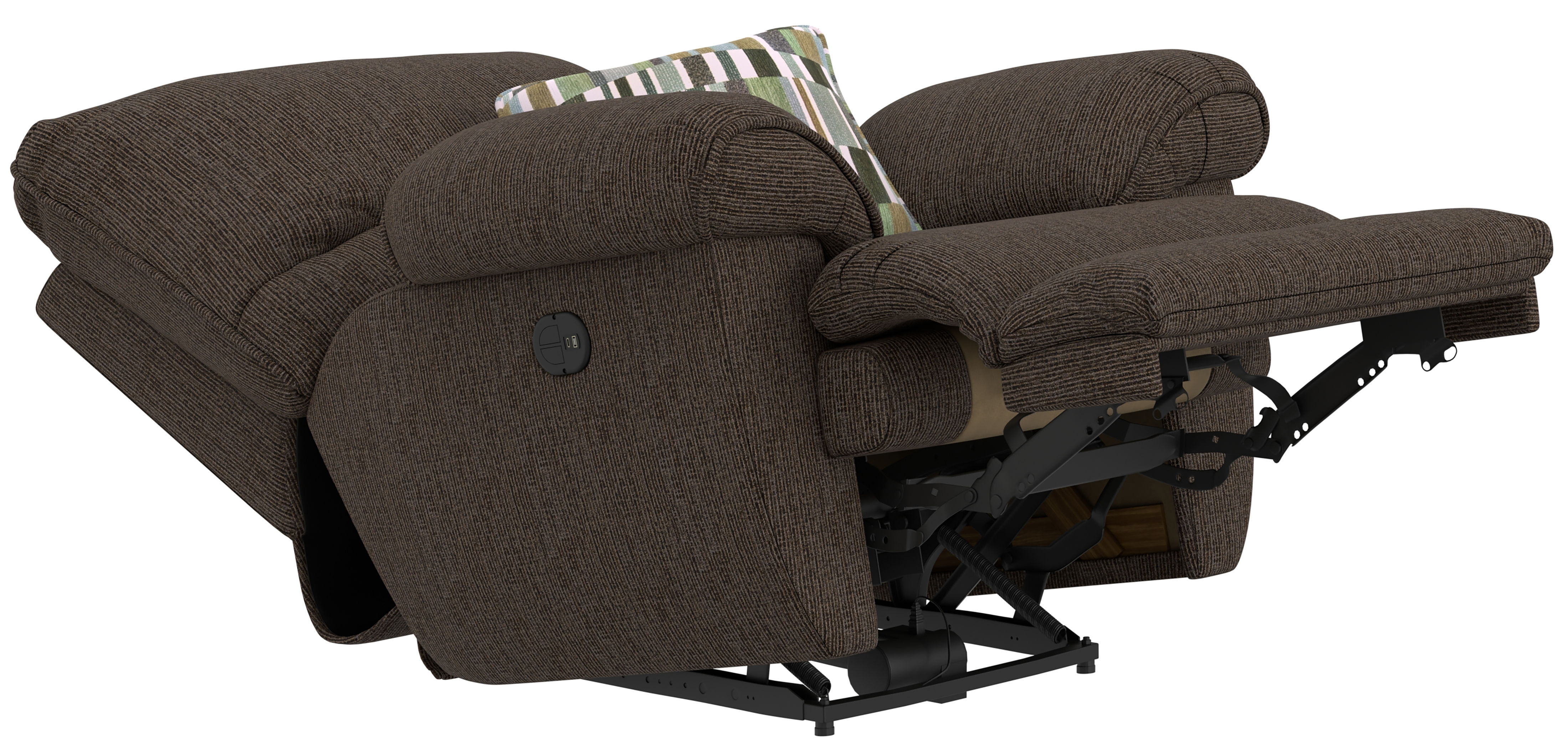 Lenny - Power Lay Flat Recliner - Chocolate Brown