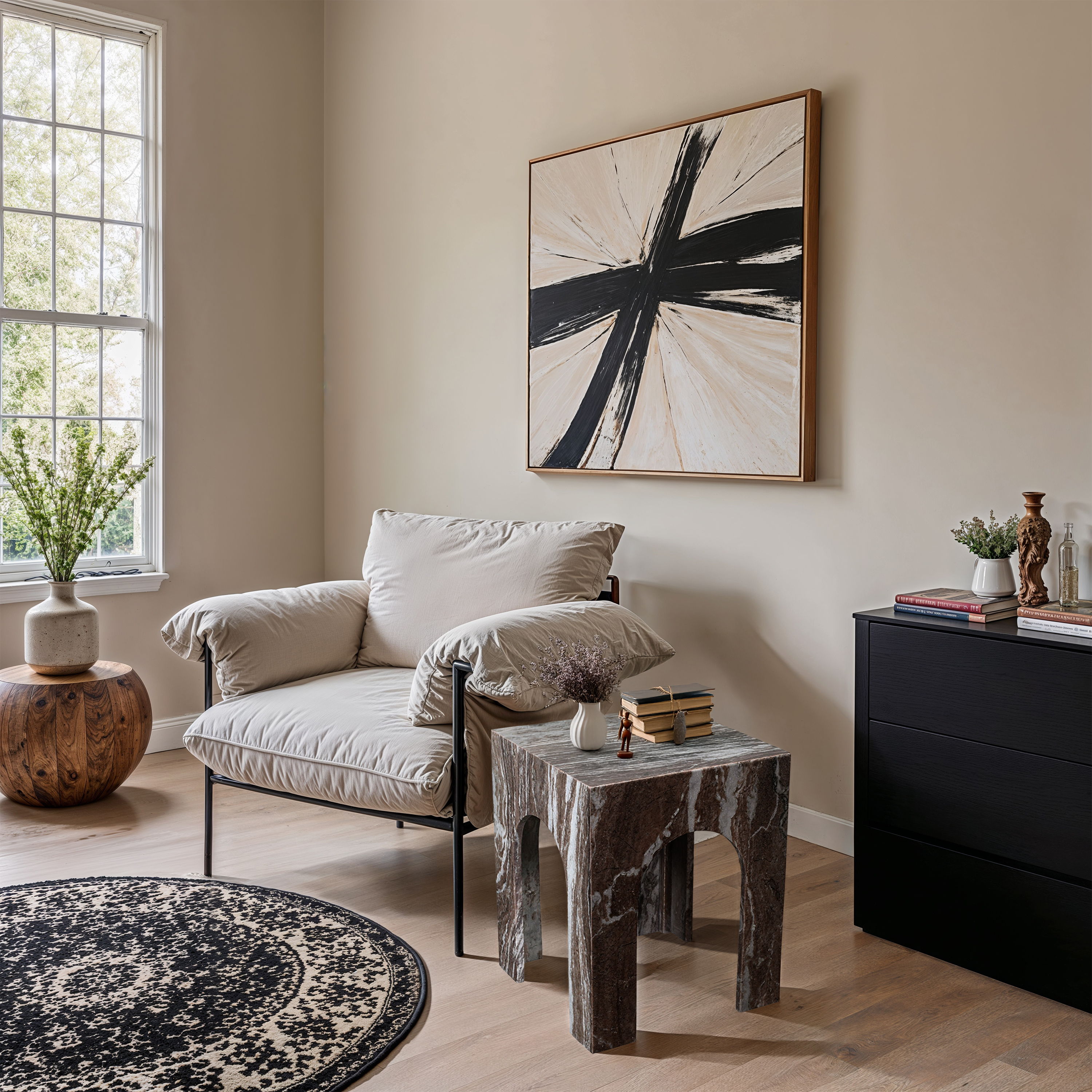 Palermo - Marble End Table - Brown