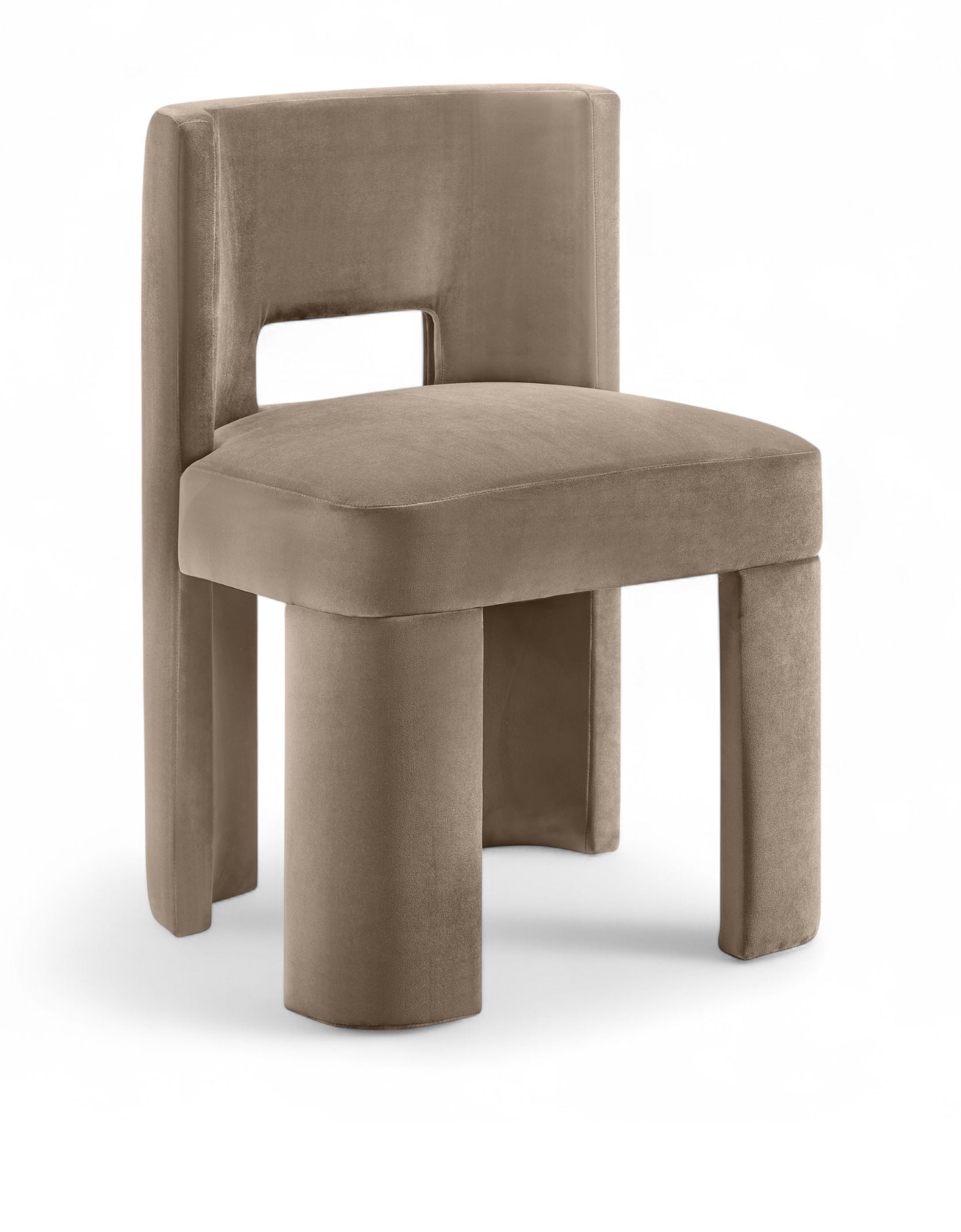 Zuno - Velvet Performance Fabric Upholstered Dining Chair (Set of 2) - Taupe