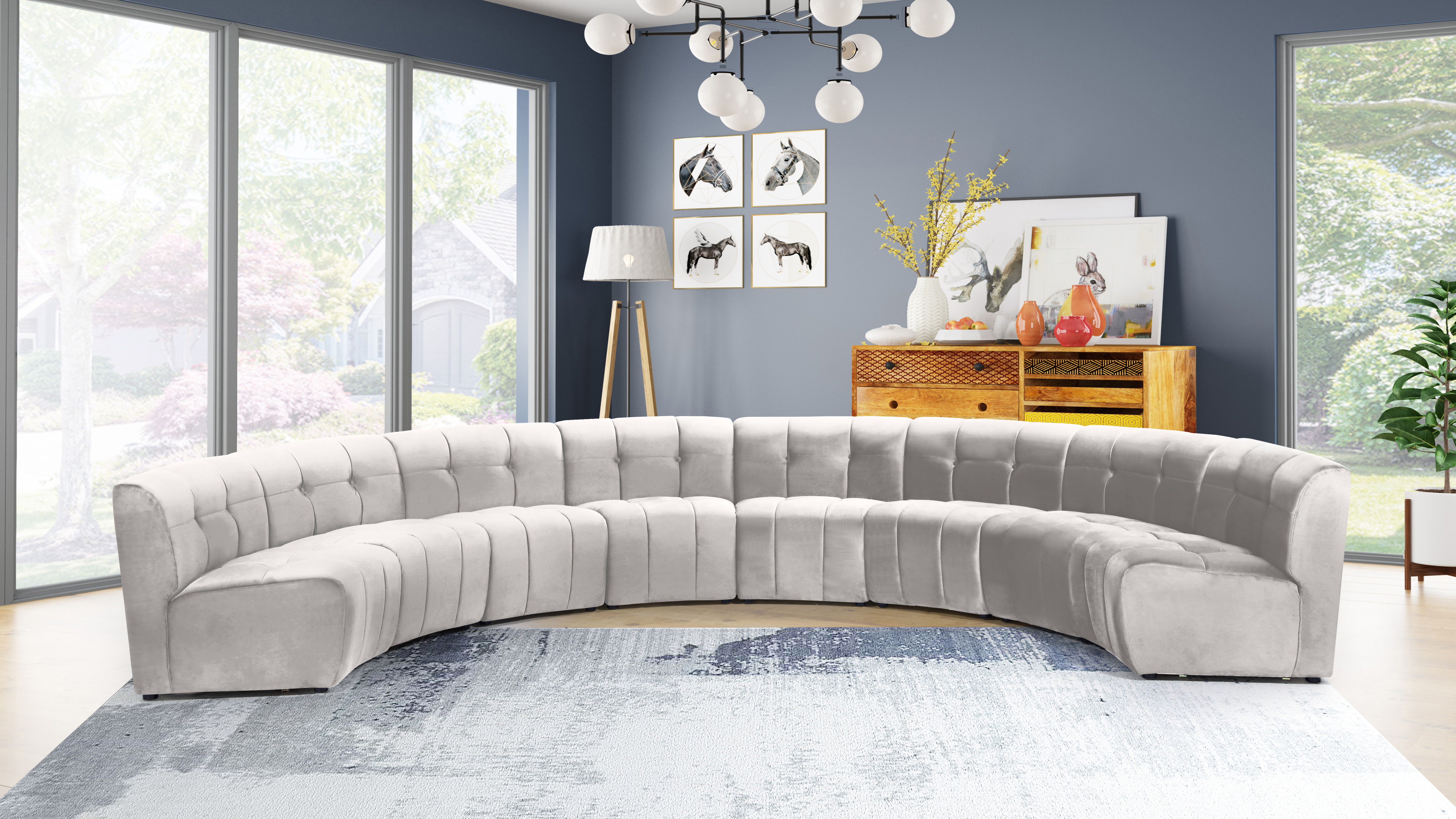 Limitless - 8 Piece Modular Sectional - Cream