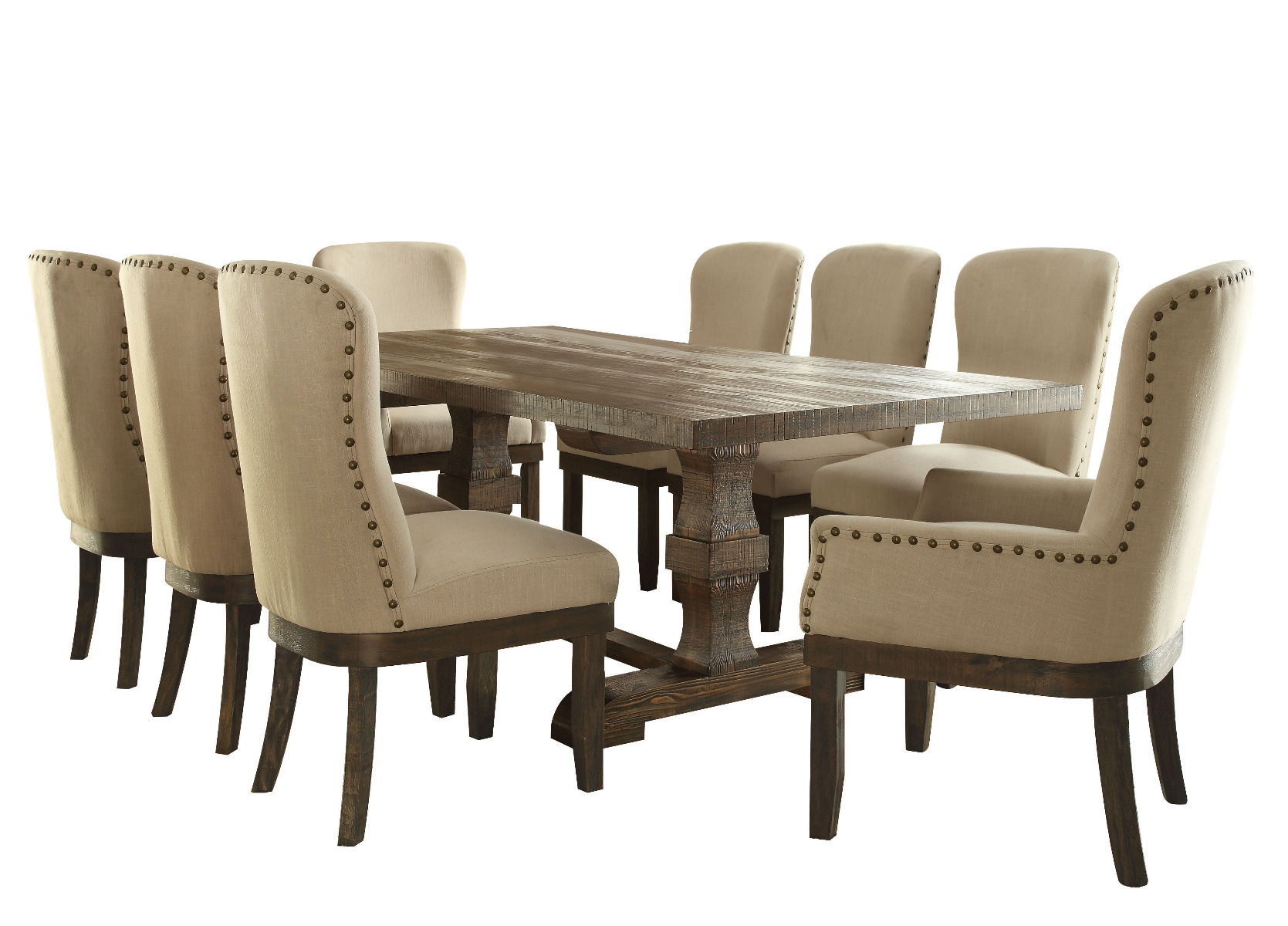 Landon - Dining Table With Leaf - Salvage Brown, dark brown