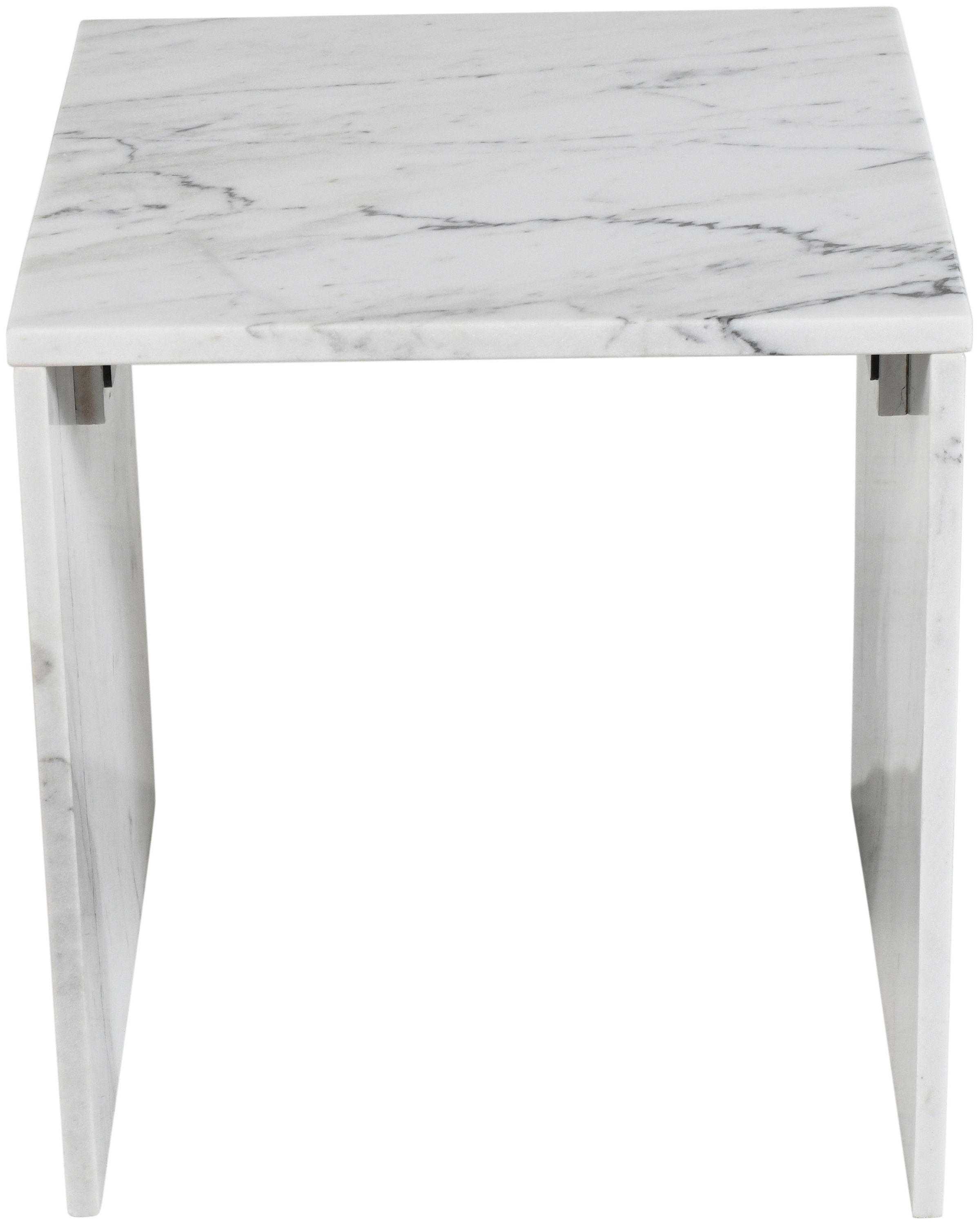 Pienza - Marble End Table - White