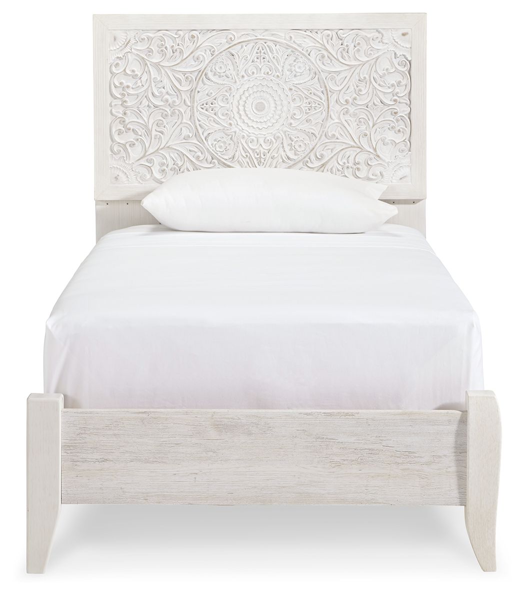 Ashley Furniture Paxberry - Twin Panel Bed - Whitewash - Image 6