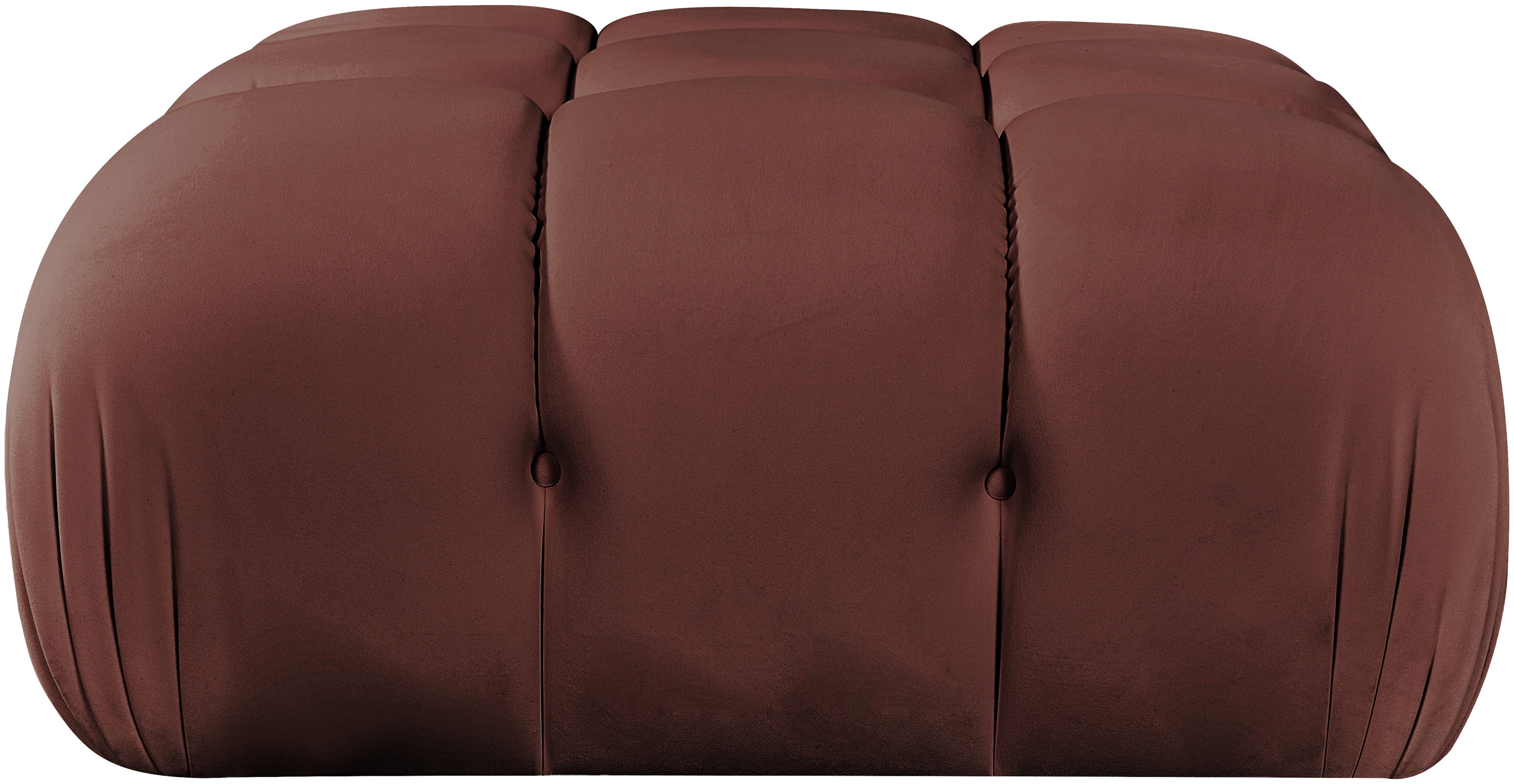 Orin - Velvet Performance Fabric Upholstered Modular Ottoman - Rose