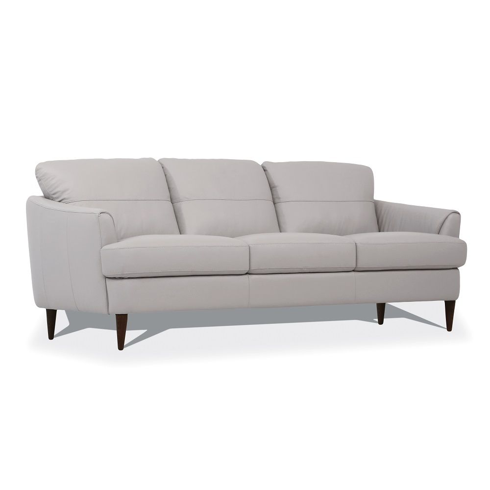 Helena - Sofa - Pearl Gray Leather, light gray, view 7