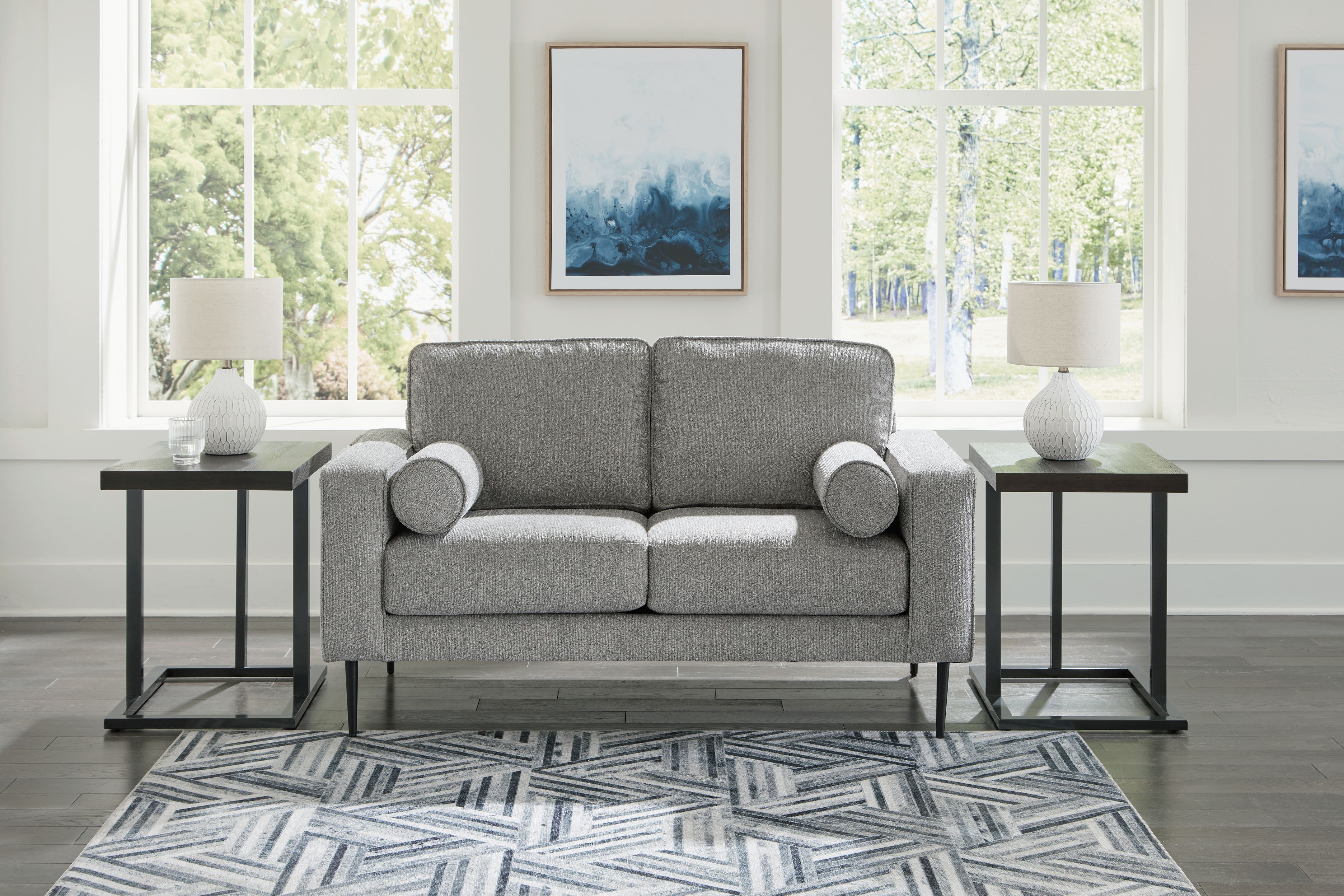 Ashley Furniture Hazela - Loveseat - Charcoal - Image 2