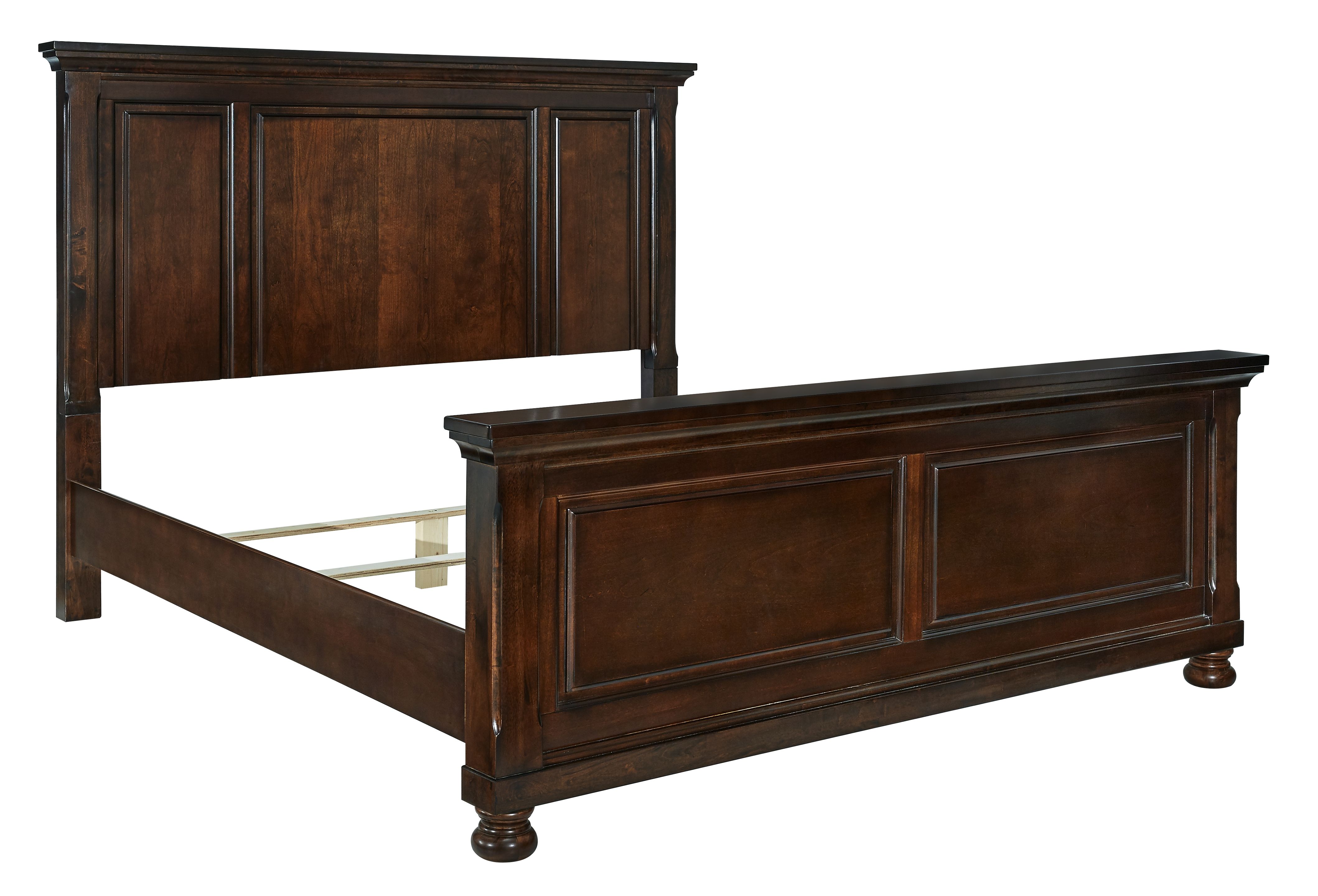 Porter - King Panel Bed - Rustic Brown