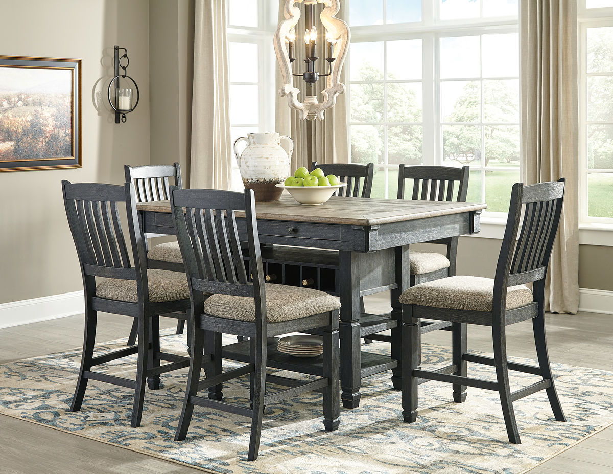 7 Pc · Counter Table, 6 Barstools