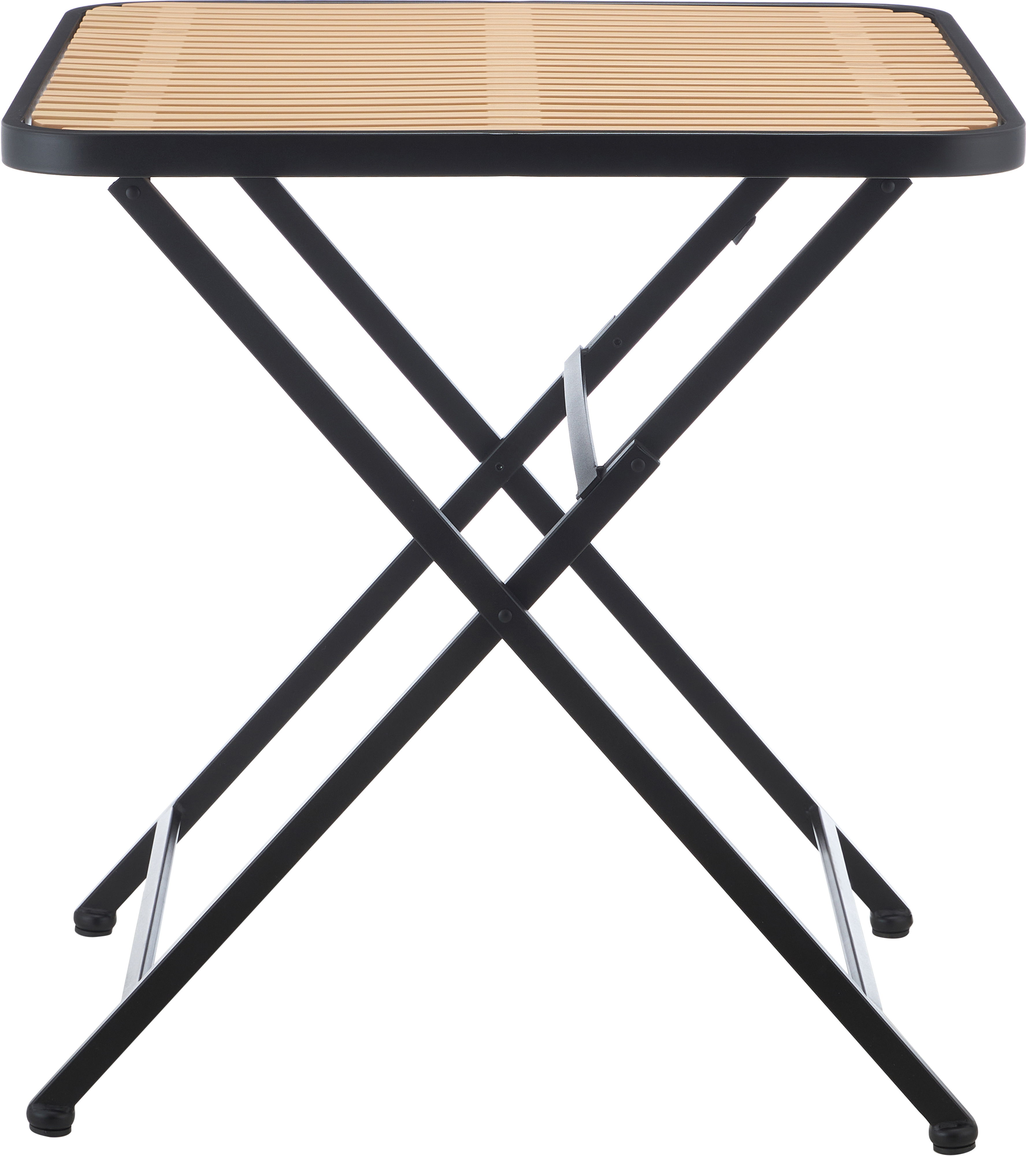 Marilla - Iron Outdoor Dining Table - Black / Natural