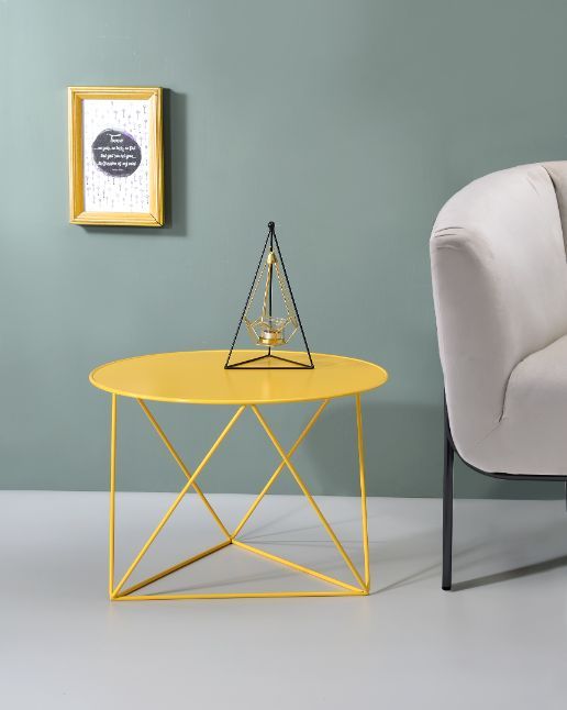 Epidia - Accent Table - Yellow, yellow, view 3