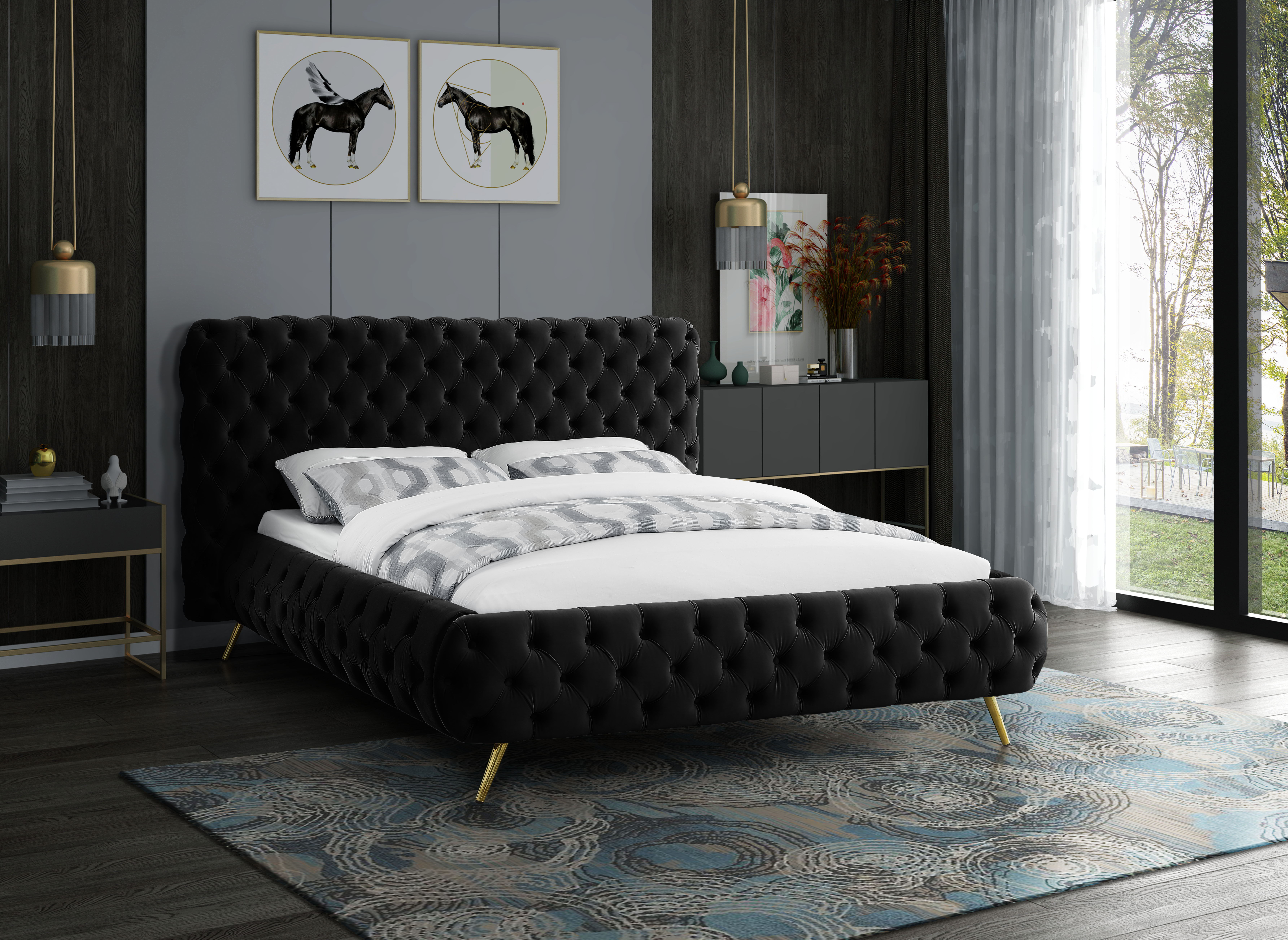 Delano - Queen Bed - Black