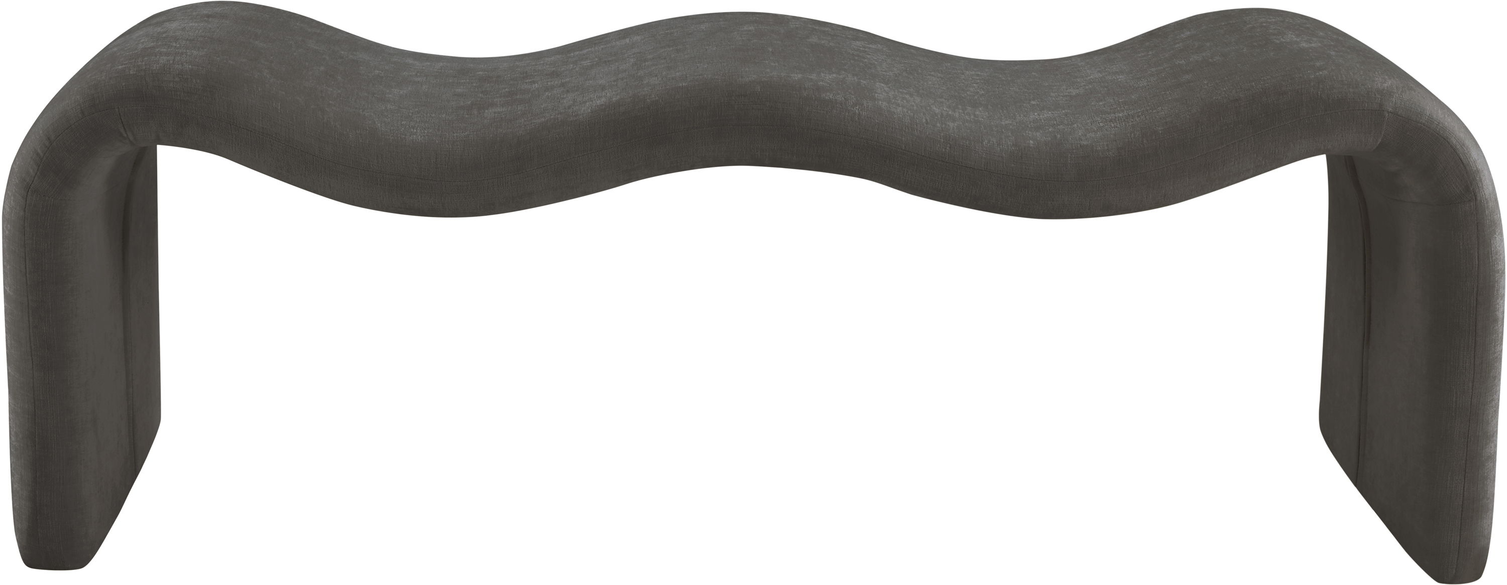 Willow - Chenille Bench - Gray