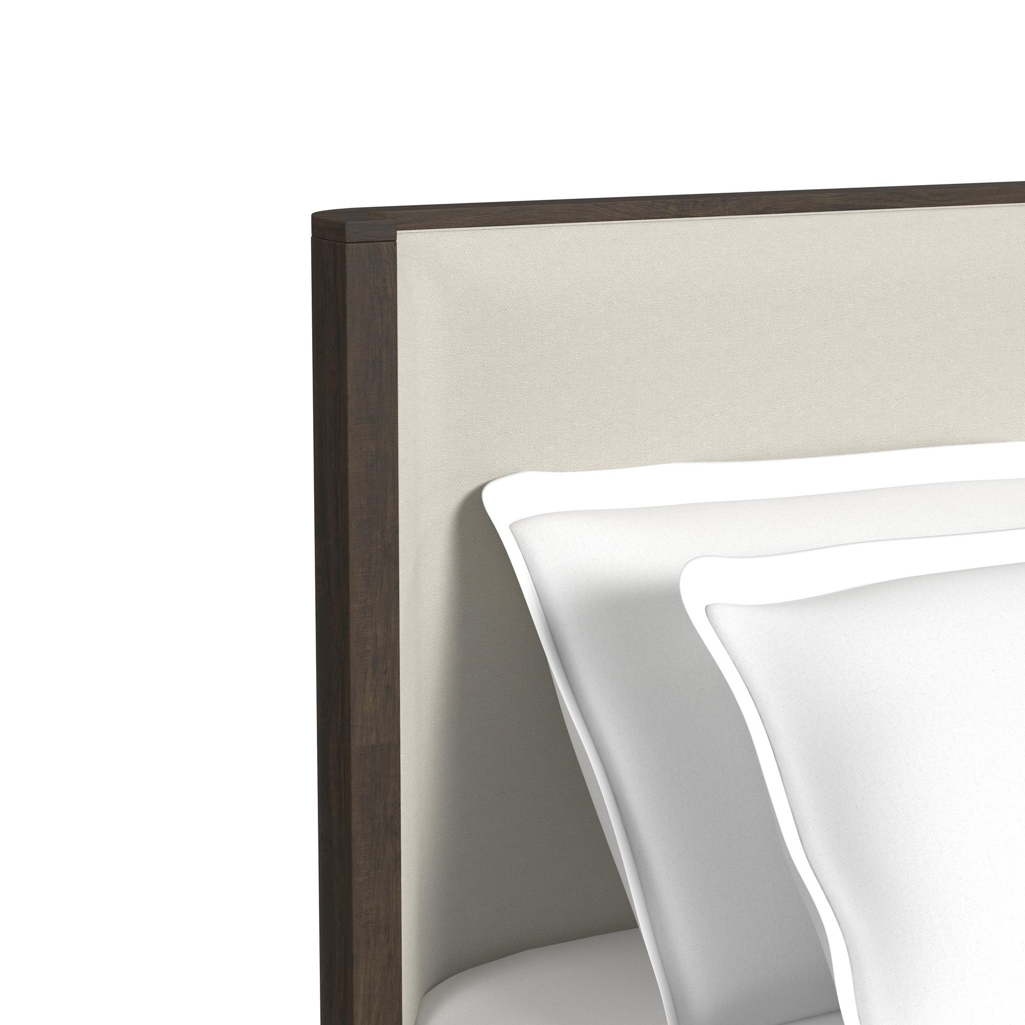 Sylvie - Queen Upholstered Bed - Dark Brown