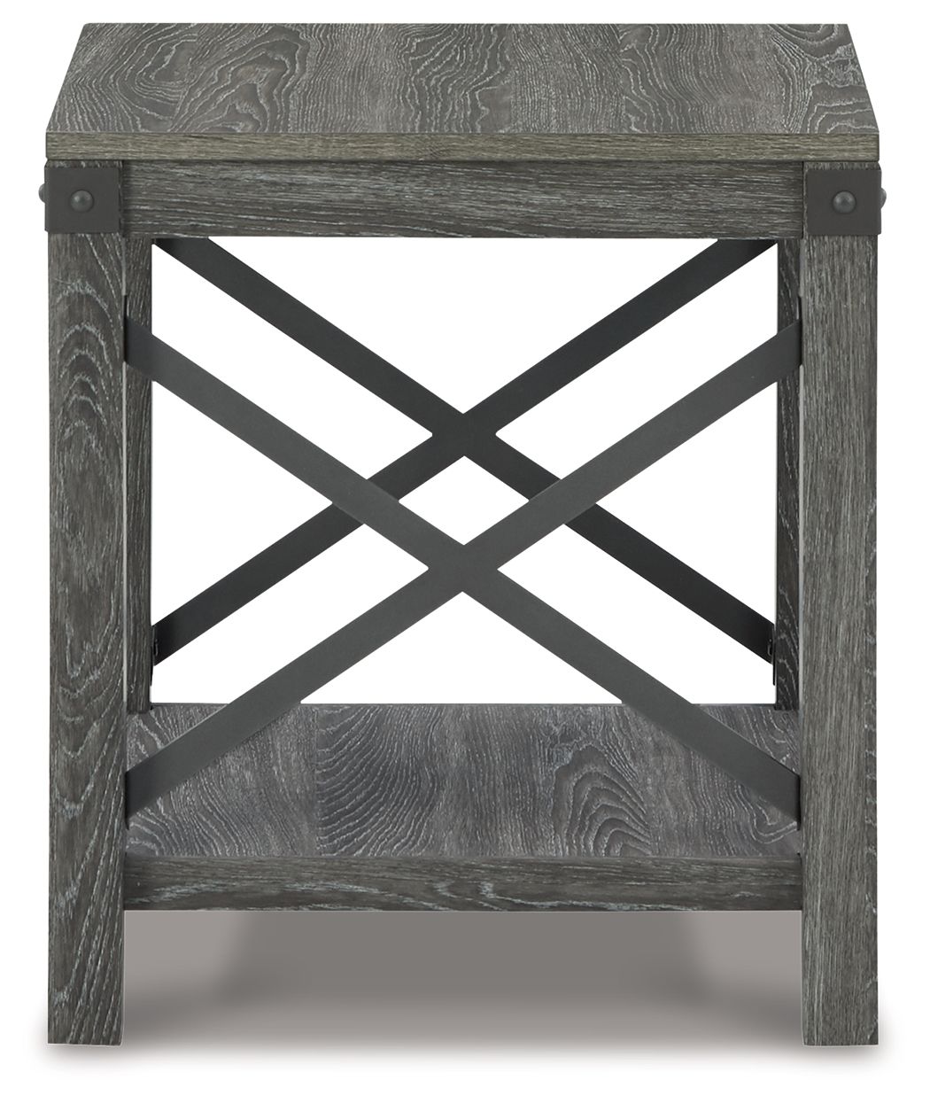 Ashley Furniture Freedan - Square End Table - Grayish Brown - Image 4