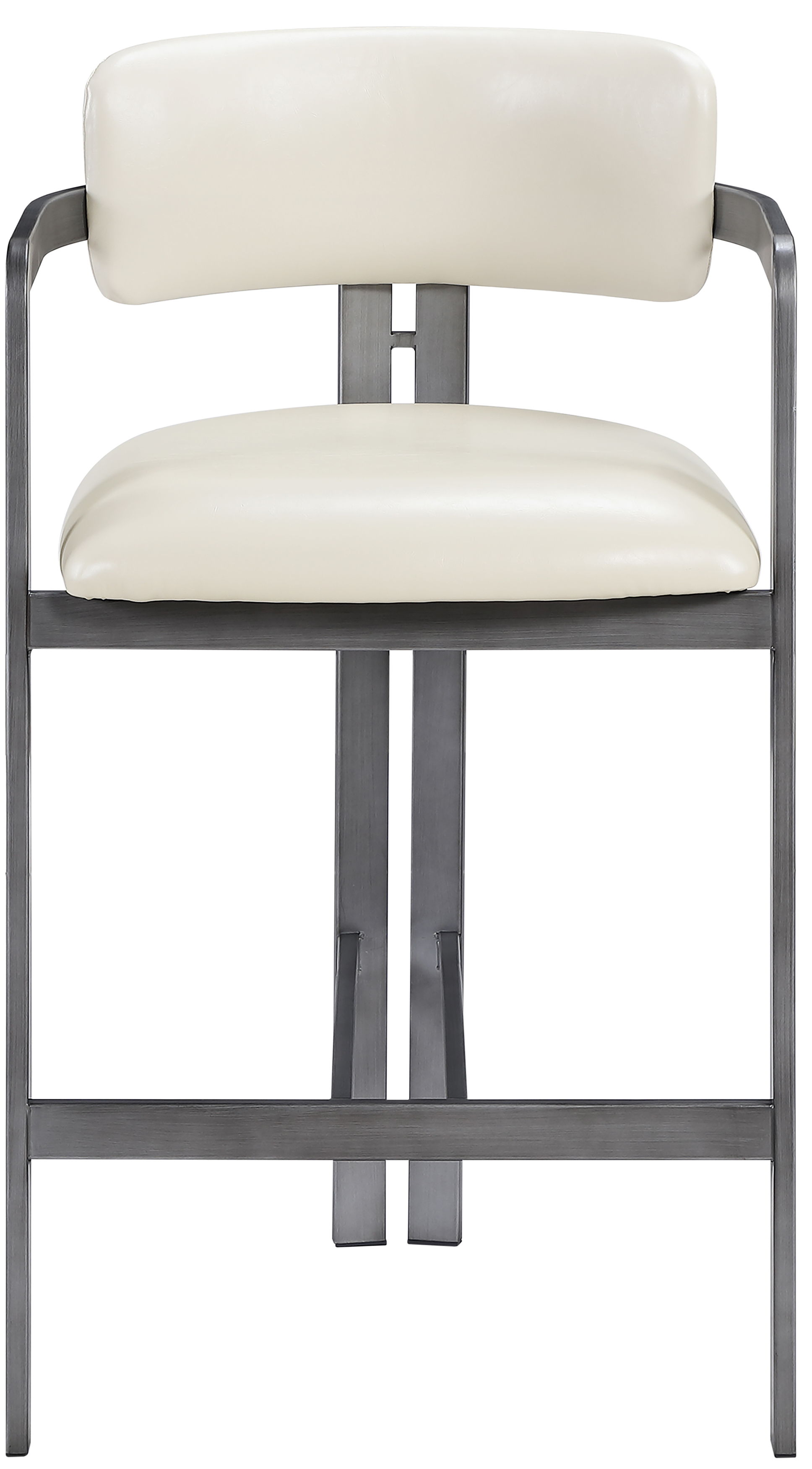 Aurum - Vegan Leather Upholstered Counter Stool - Cream
