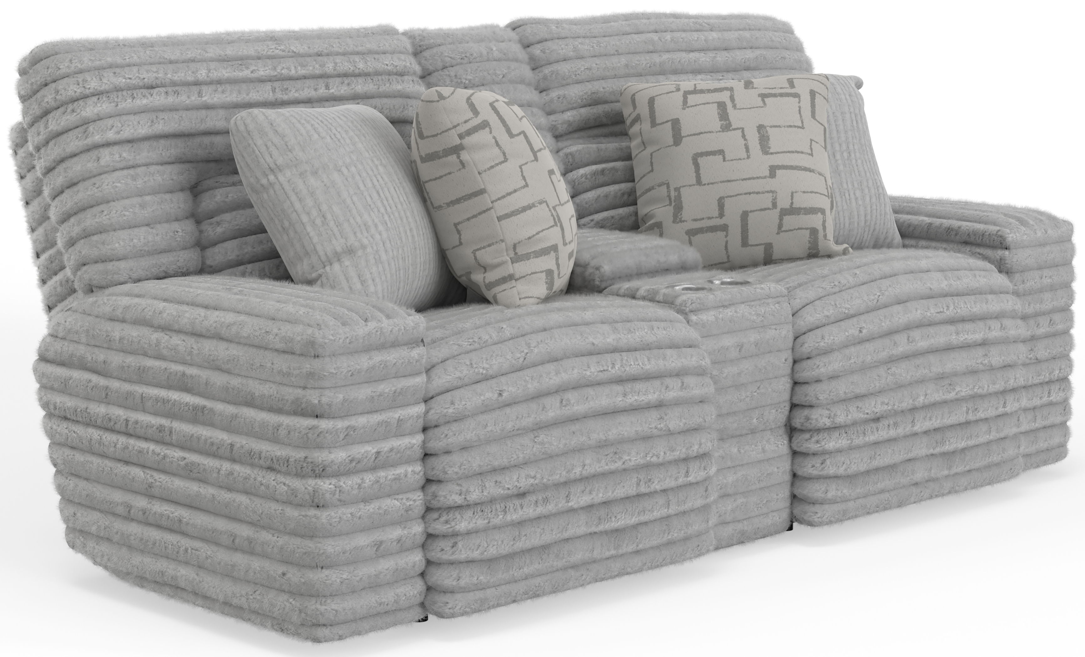 Lynx - Power Reclining Console Loveseat With Zero Gravity - Moonstruck