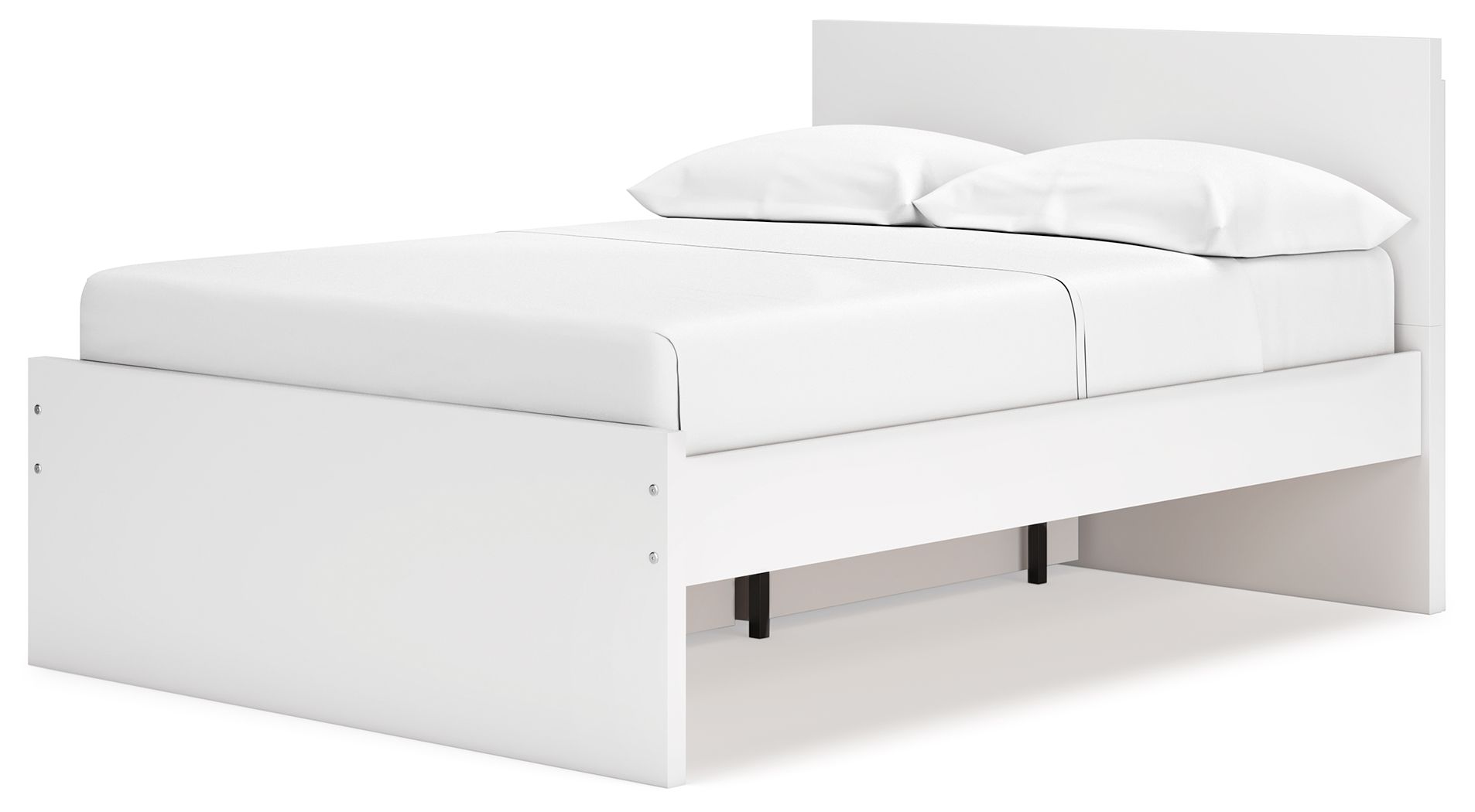 Onita - Full Panel Platform Bed With 1 Side Storage - White