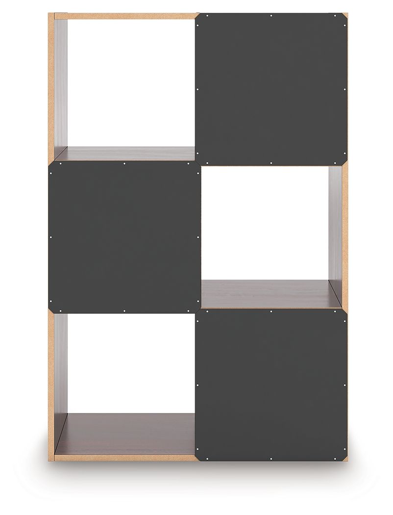 Ashley Furniture Glosmount - Six Cube Organizer - Cherry / Light Brown - Image 5