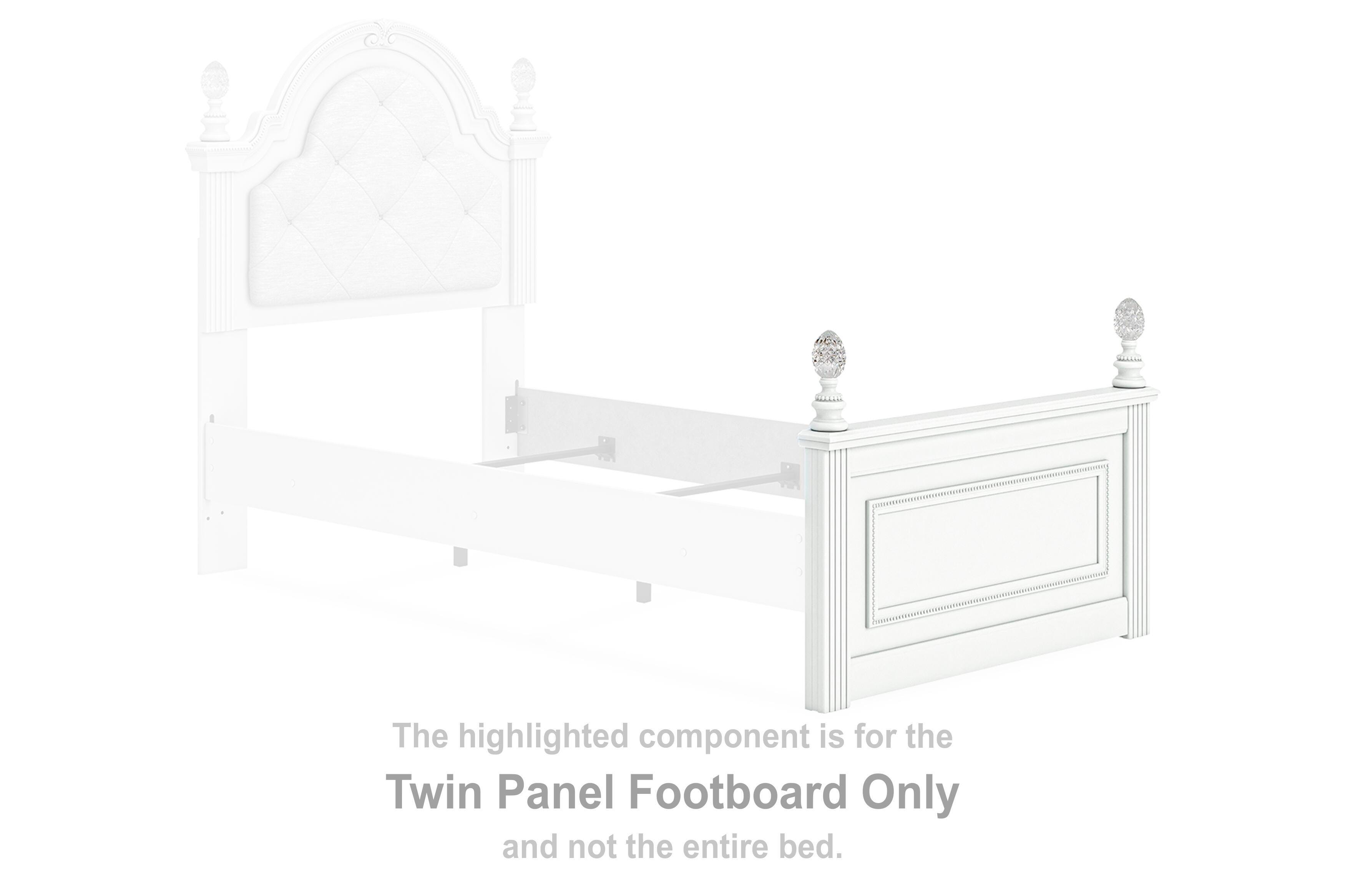 Kozlani – Twin Panel Footboard – White