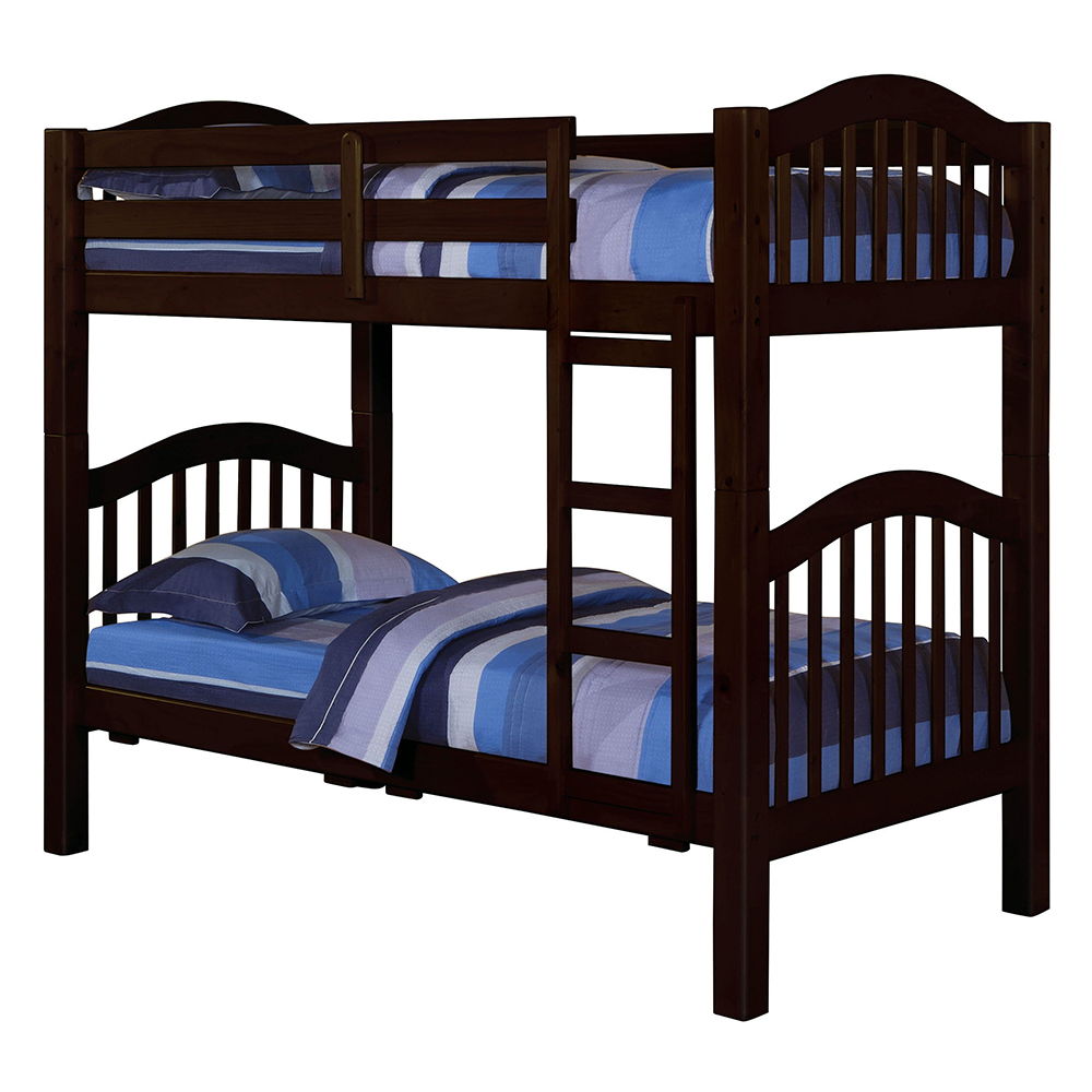 Heartland - Twin Over Twin Bunk Bed - Espresso, dark brown, view 2