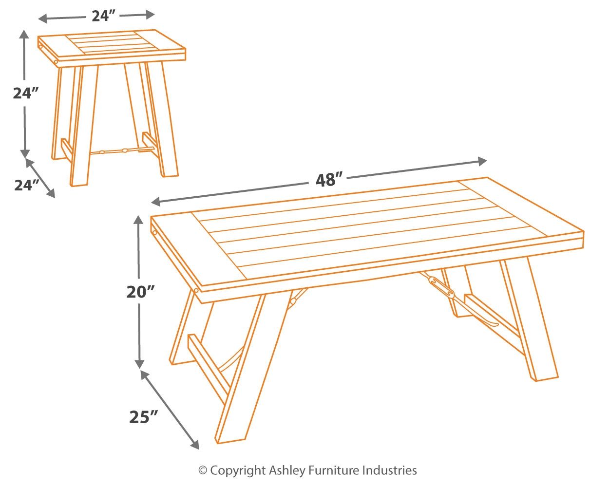 Ashley Furniture Noorbrook - Occasional Table Set (Set of 3) - Black / Pewter - Image 4