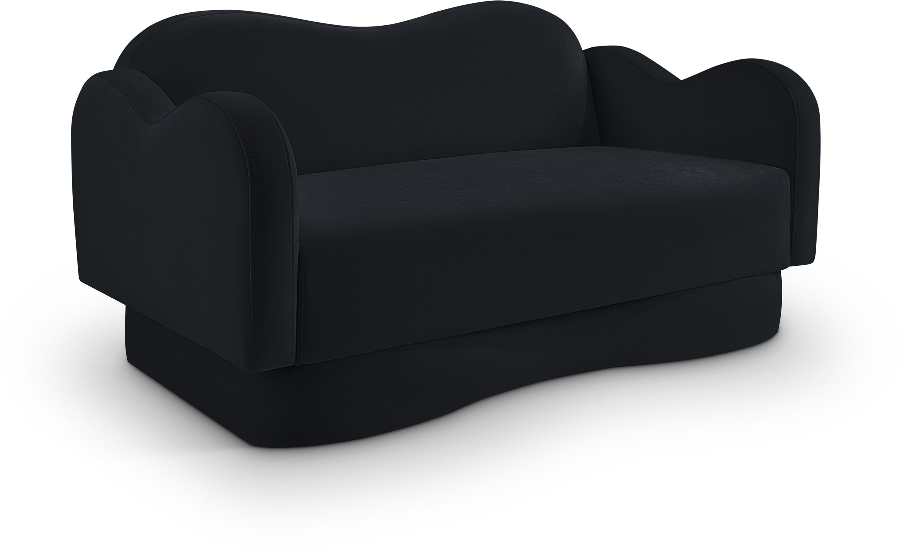 Bloom - Velvet Loveseat - Black