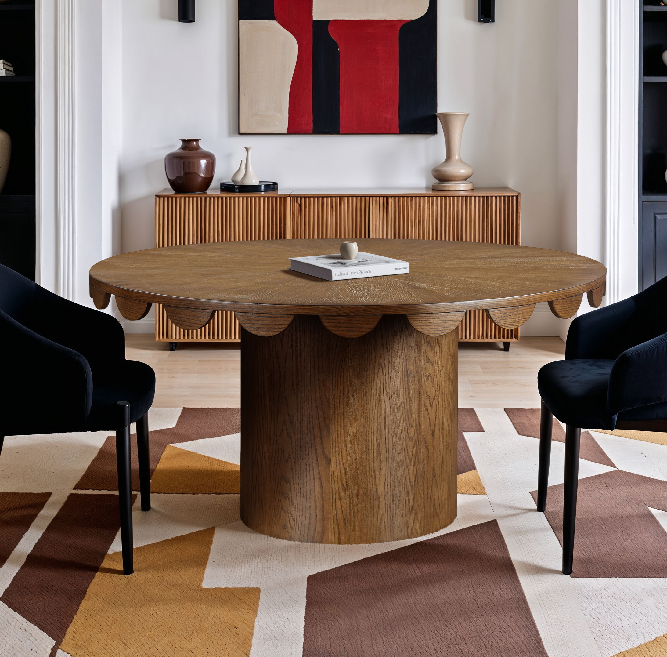 Dahlia - Oak Veneer 60" Dining Table - Brown