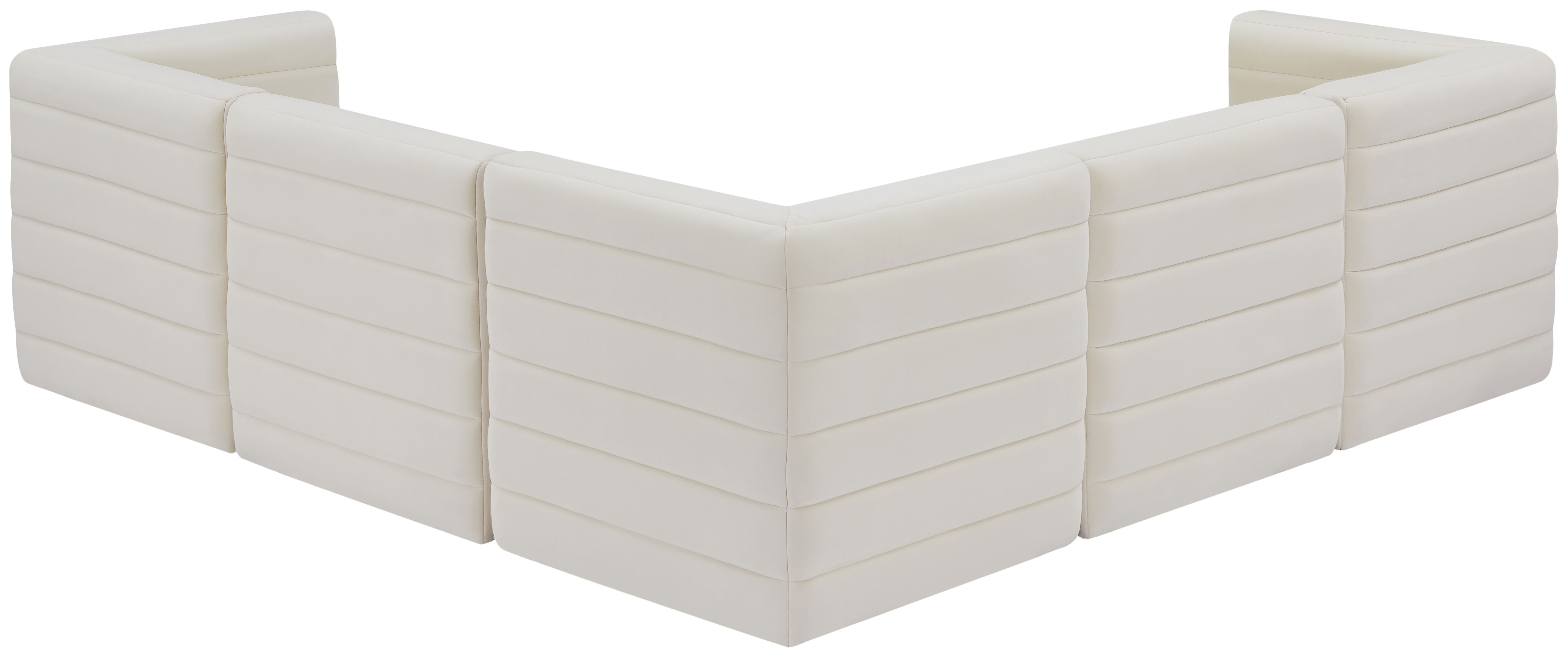 Quincy - 5 Piece Modular Corner Sectional - Cream
