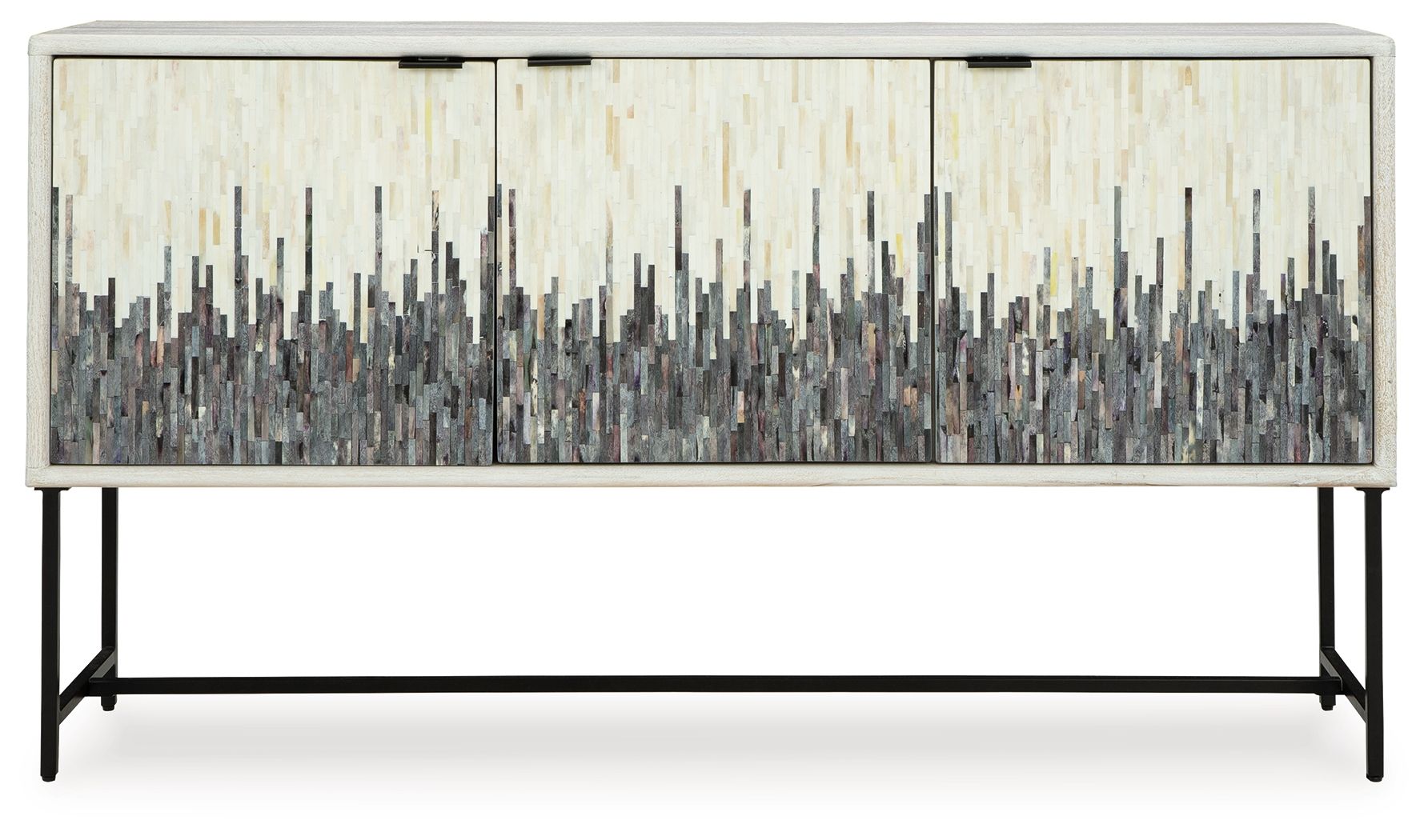 Ashley Furniture Freyton - Accent Cabinet - White / Gray - Image 4