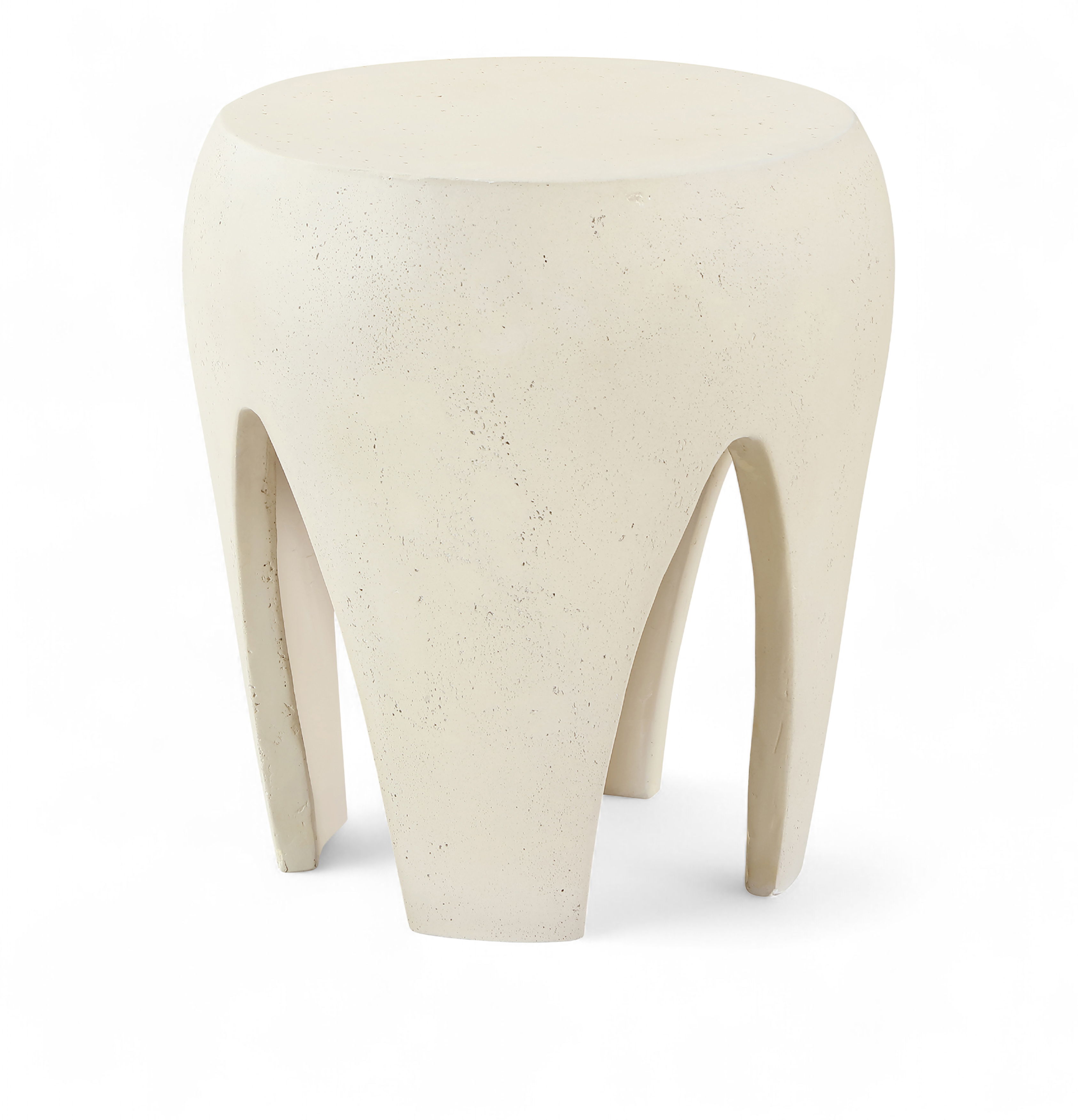 Moxie - Concrete And Fiberglass Indoor / Outdoor End Table - Cream