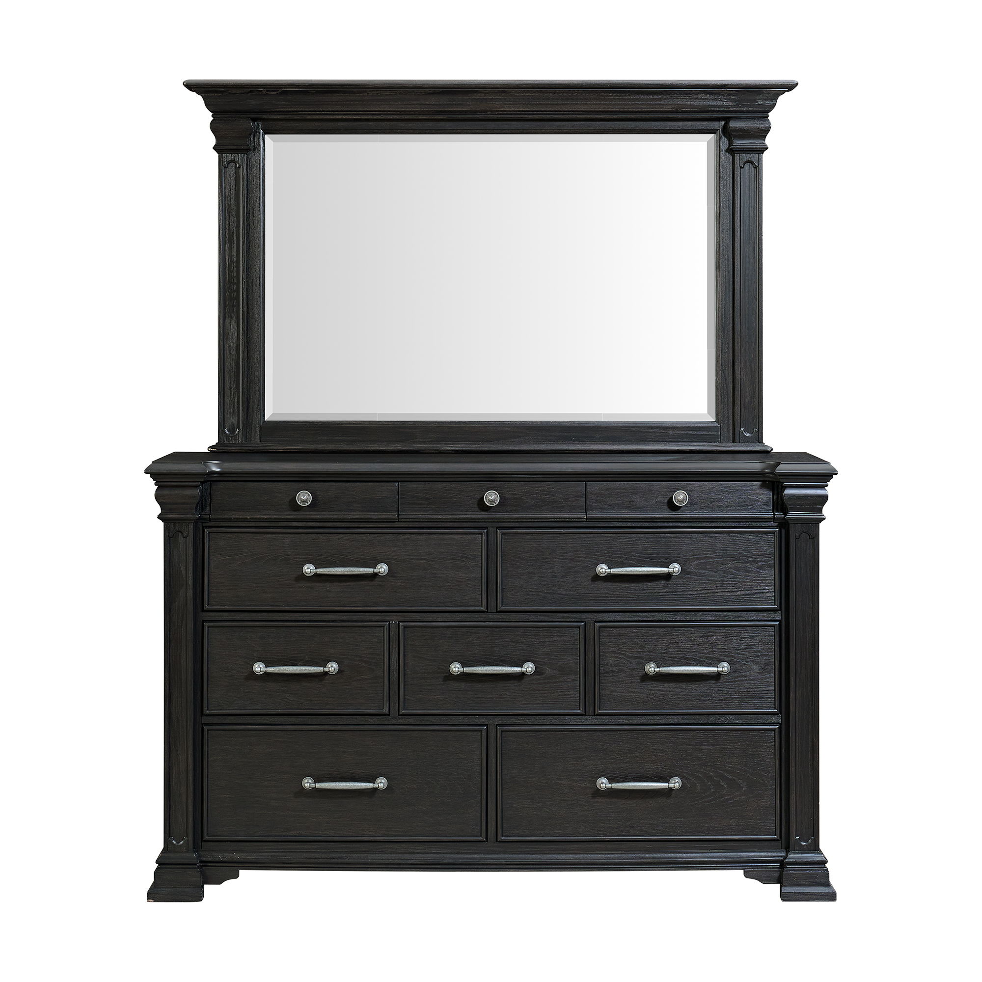 Kings Court - Dresser & Mirror - Black