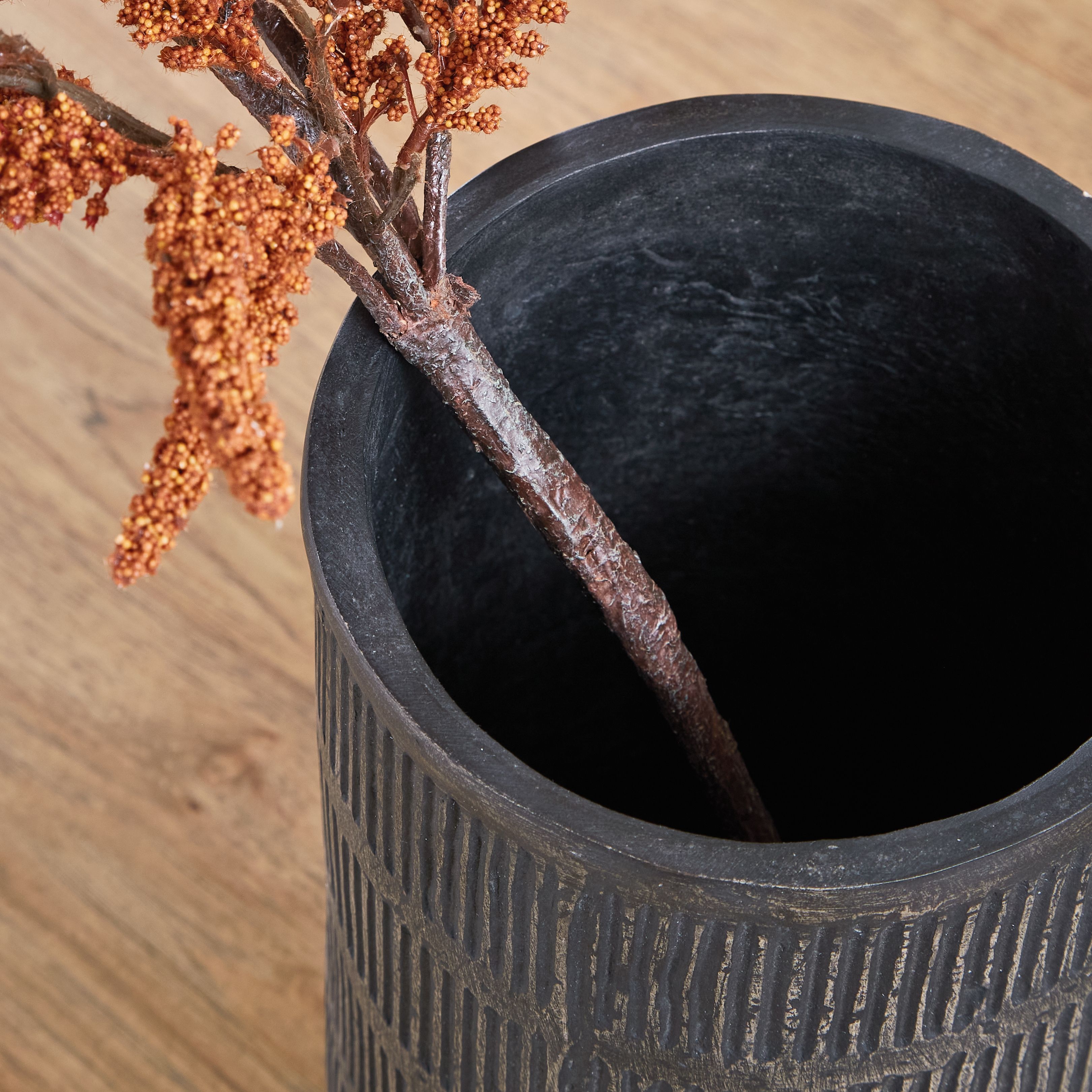 Beninworth - Vase - 16" - Antique Black, black, view 4