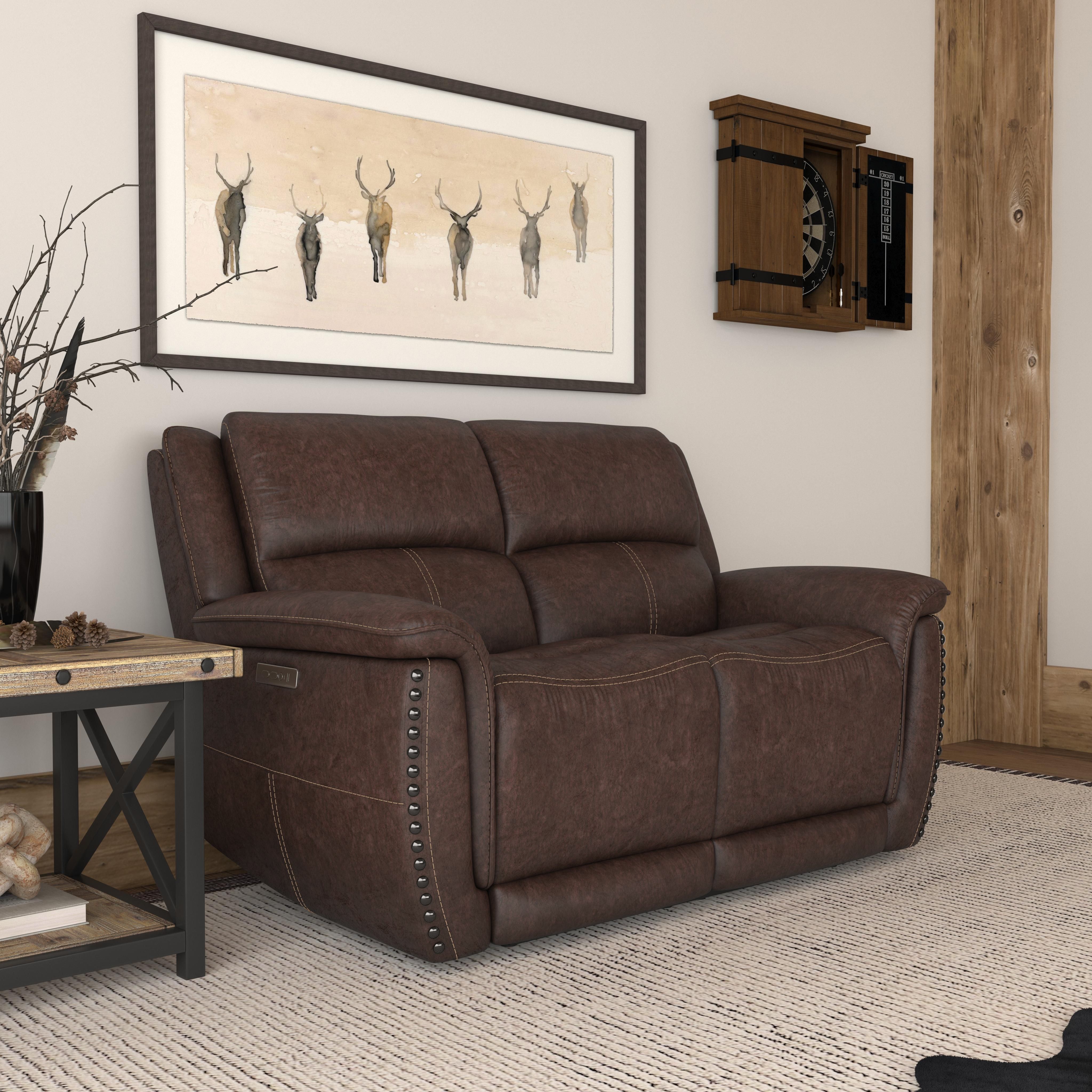 Beau - Power Reclining Loveseat With Power Headrests - Sable, dark brown, view 5