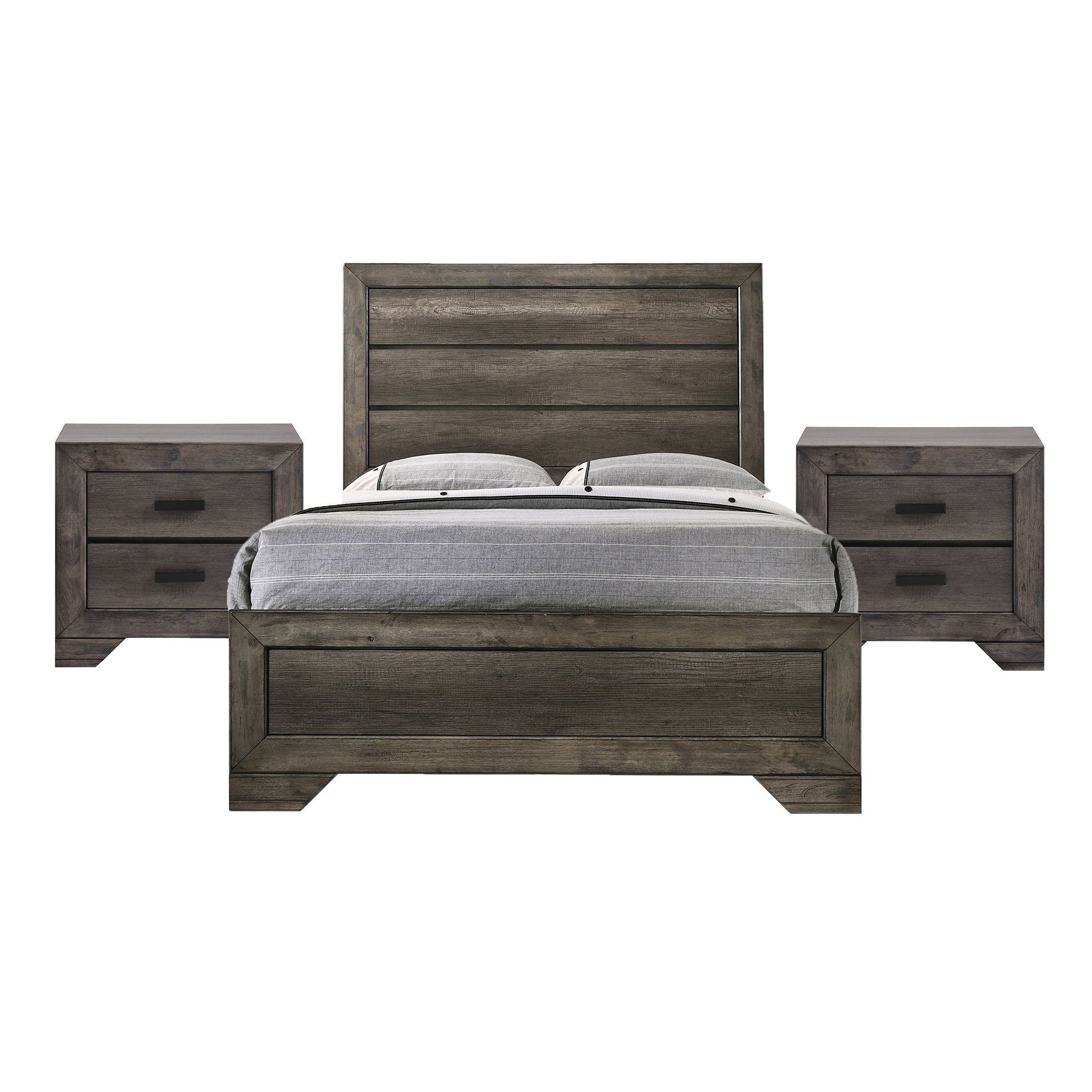 Full · 3 Pc · Bedroom Set With 2 Nightstands