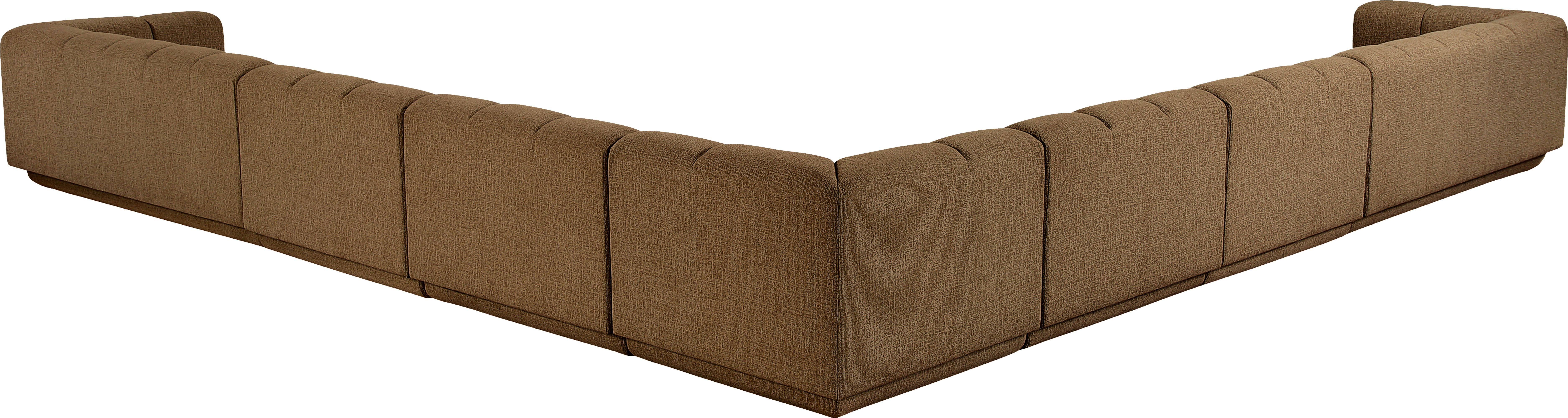 Modari - Fabric Upholstered 7 Piece Modular Sectional - Brown