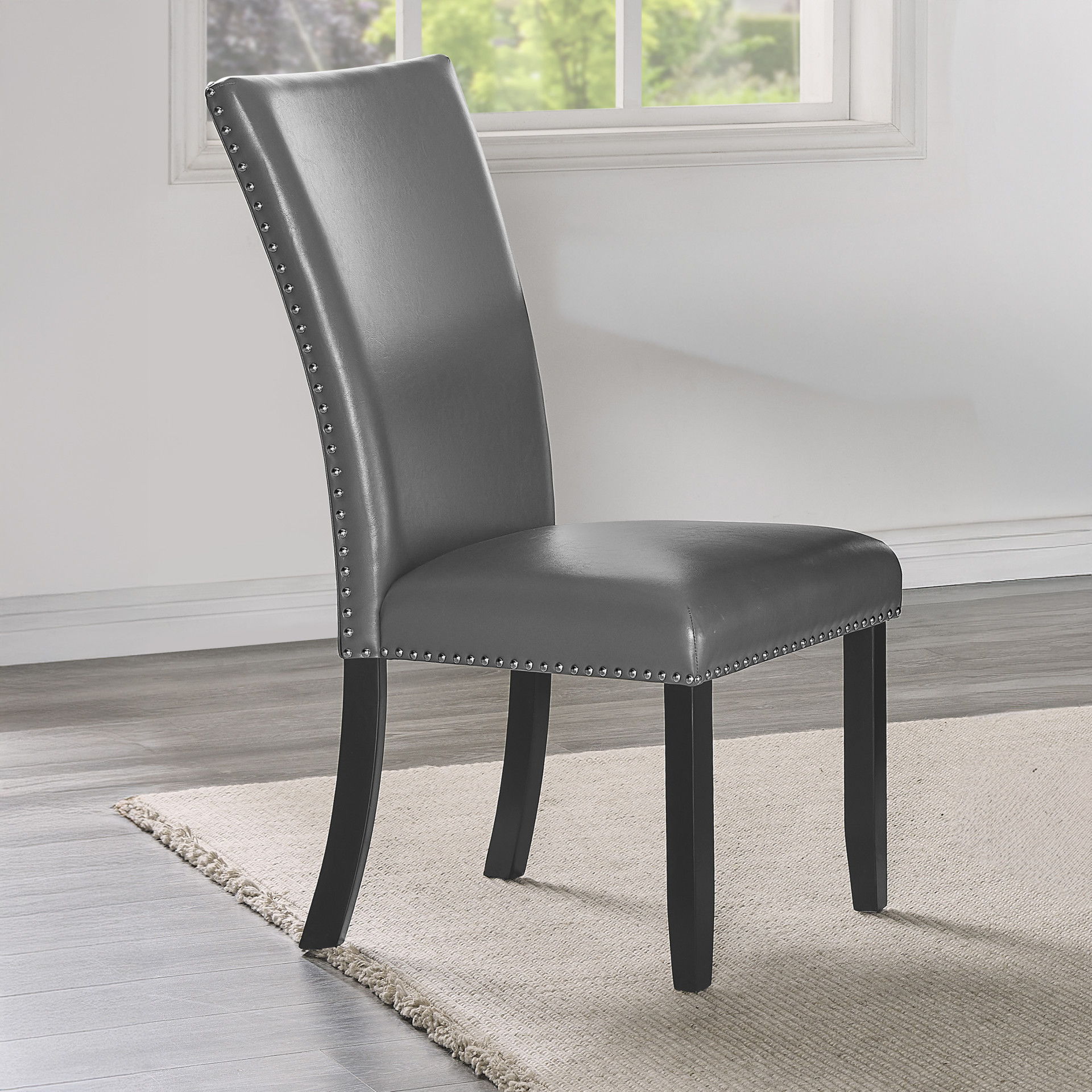 Lyra - Dining Chair (Set of 2) - Gray, dark gray