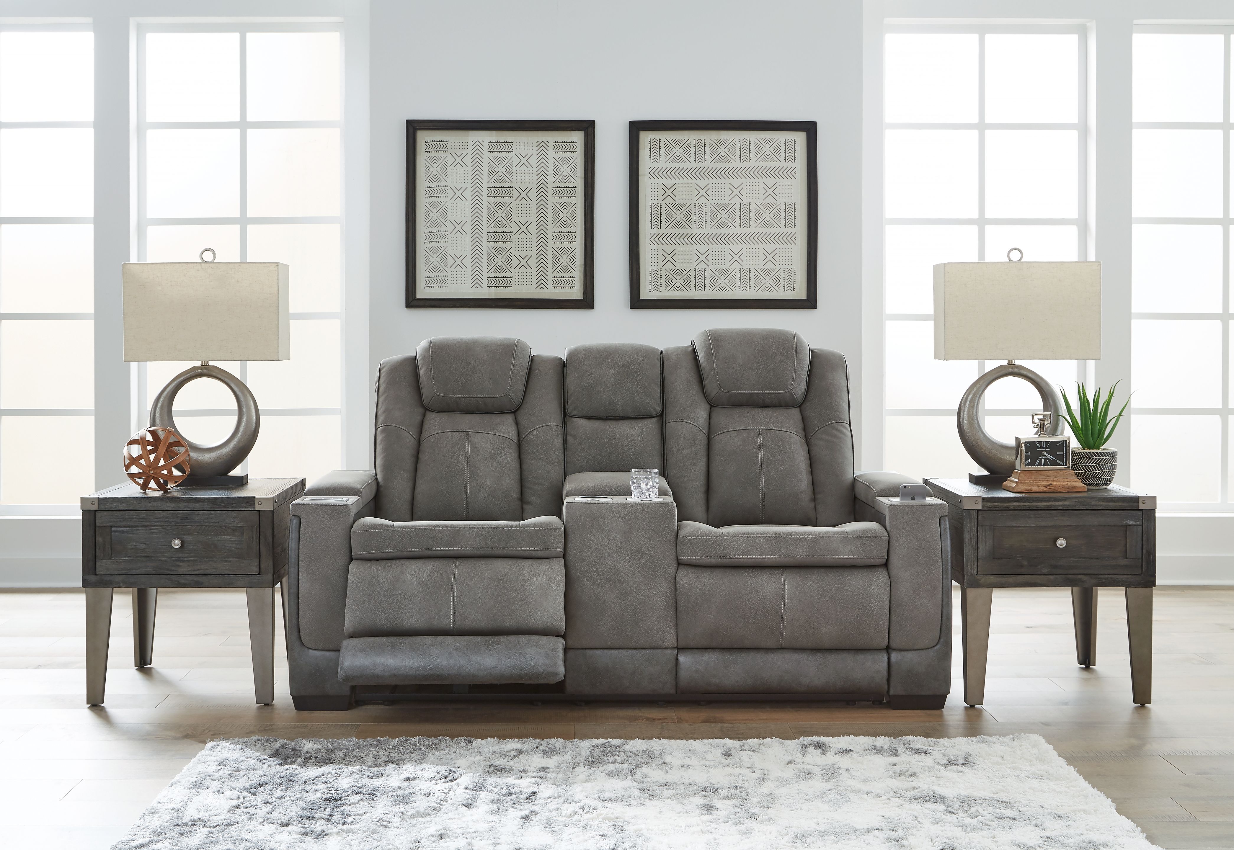 Next-Gen Durapella - 2 Pc. - Power Sofa, Loveseat - Slate