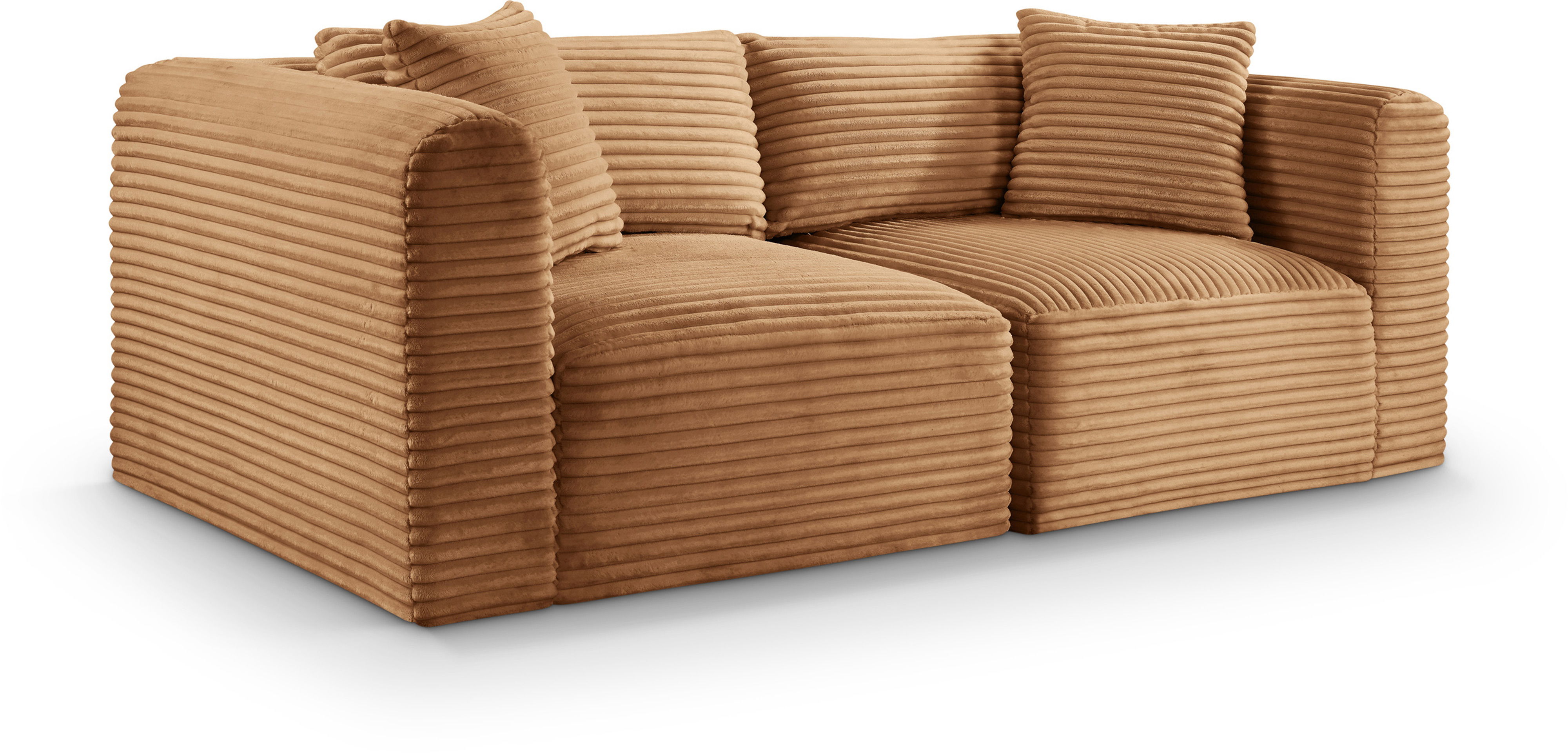 Shaggy - 2 Seat Modular Sofa - Saddle
