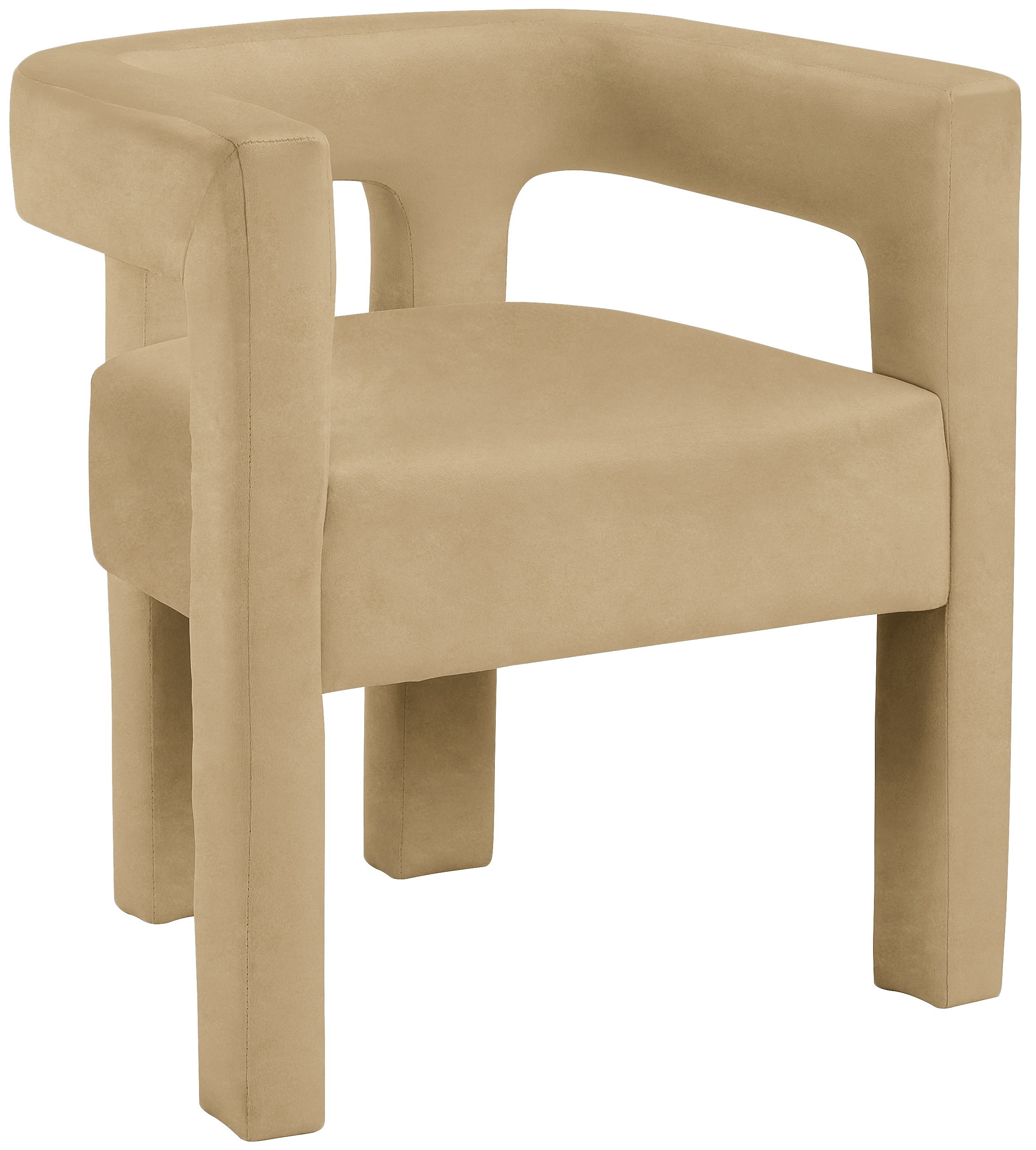 Athena - Velvet Dining Chair - Camel