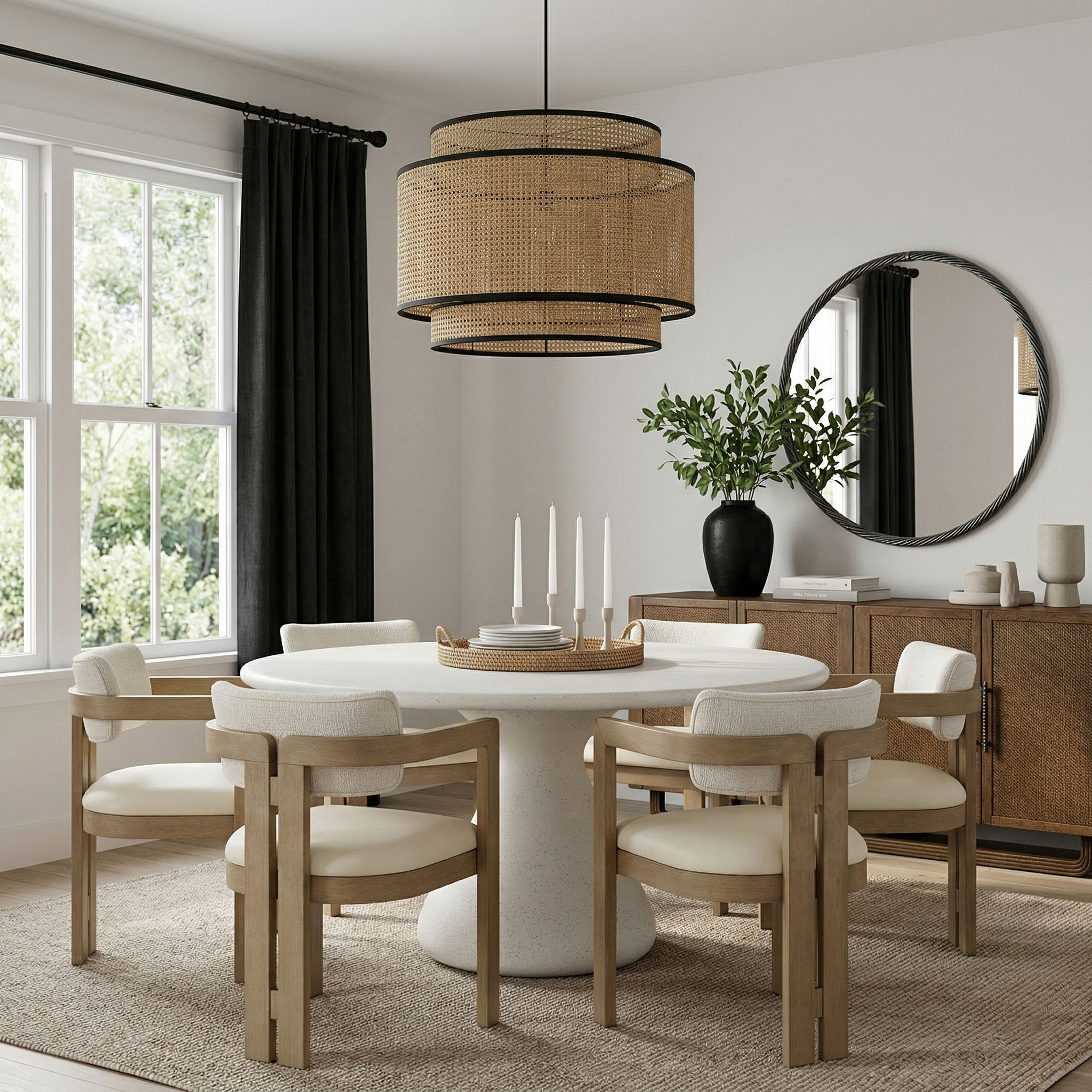 Sano - 60'' Indoor/Outdoor Dining Table - Cream