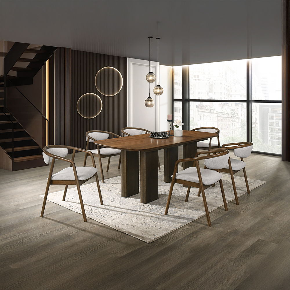 Delina - Dining Table - Walnut, dark brown, view 5