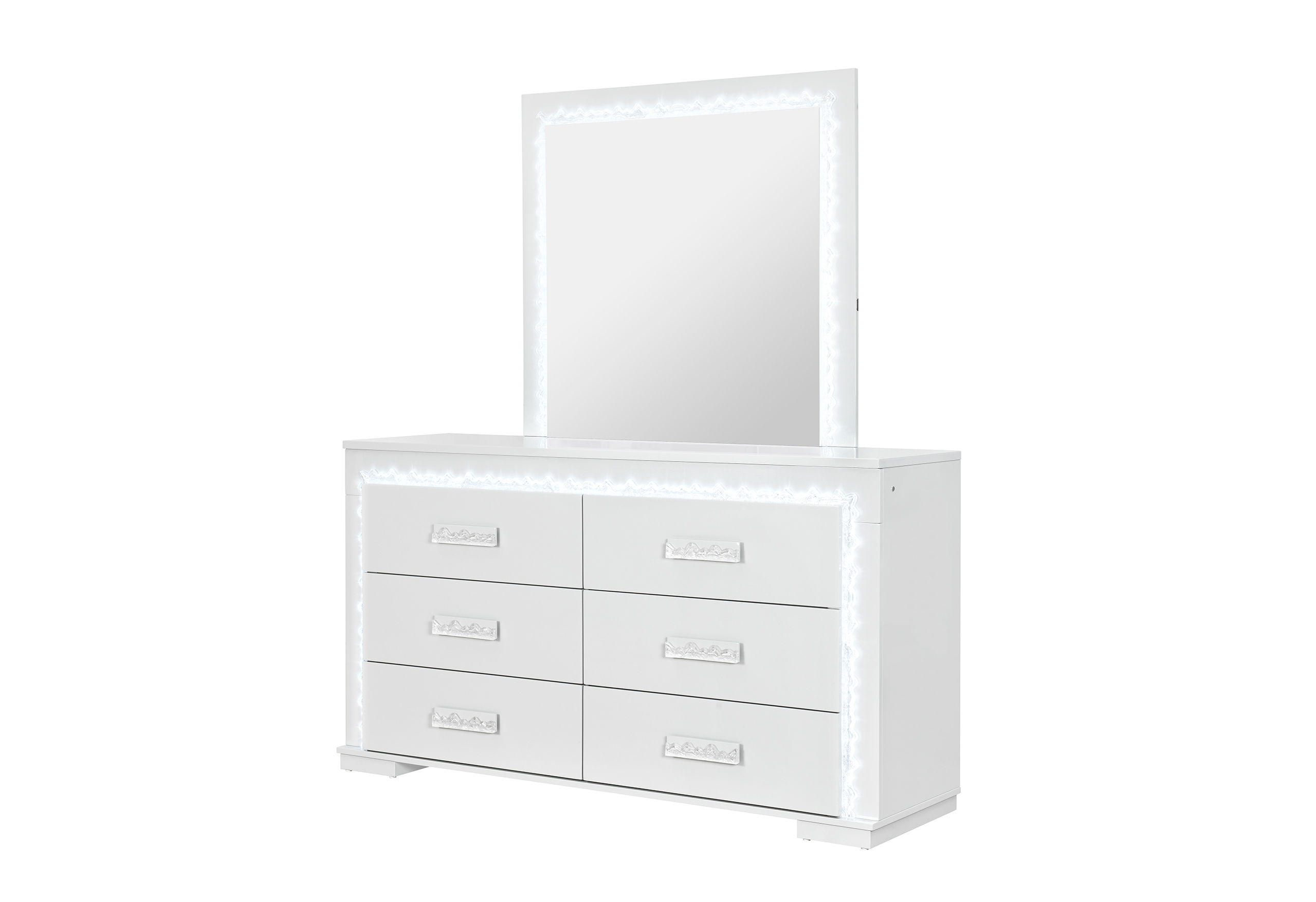 Naomi - Dresser With LED - Silver